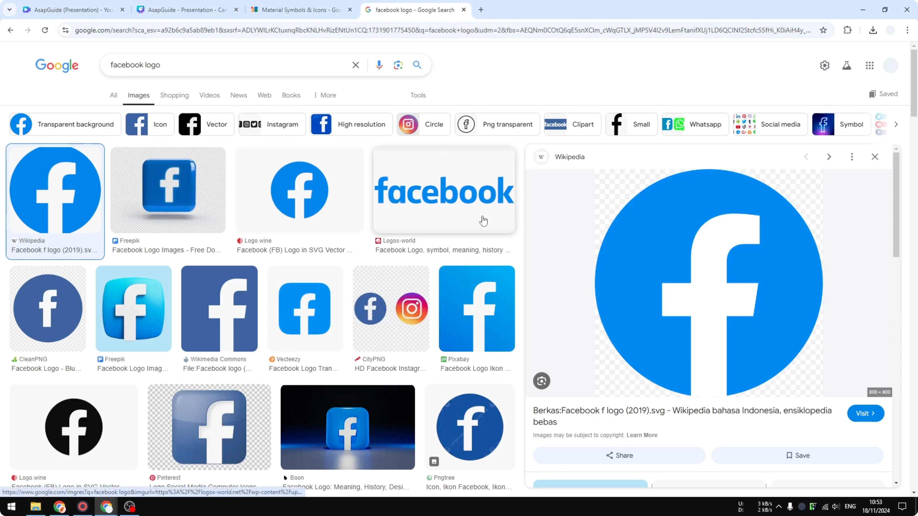 Screenshot from How to Insert Social Media Icons to Canva at 63s
