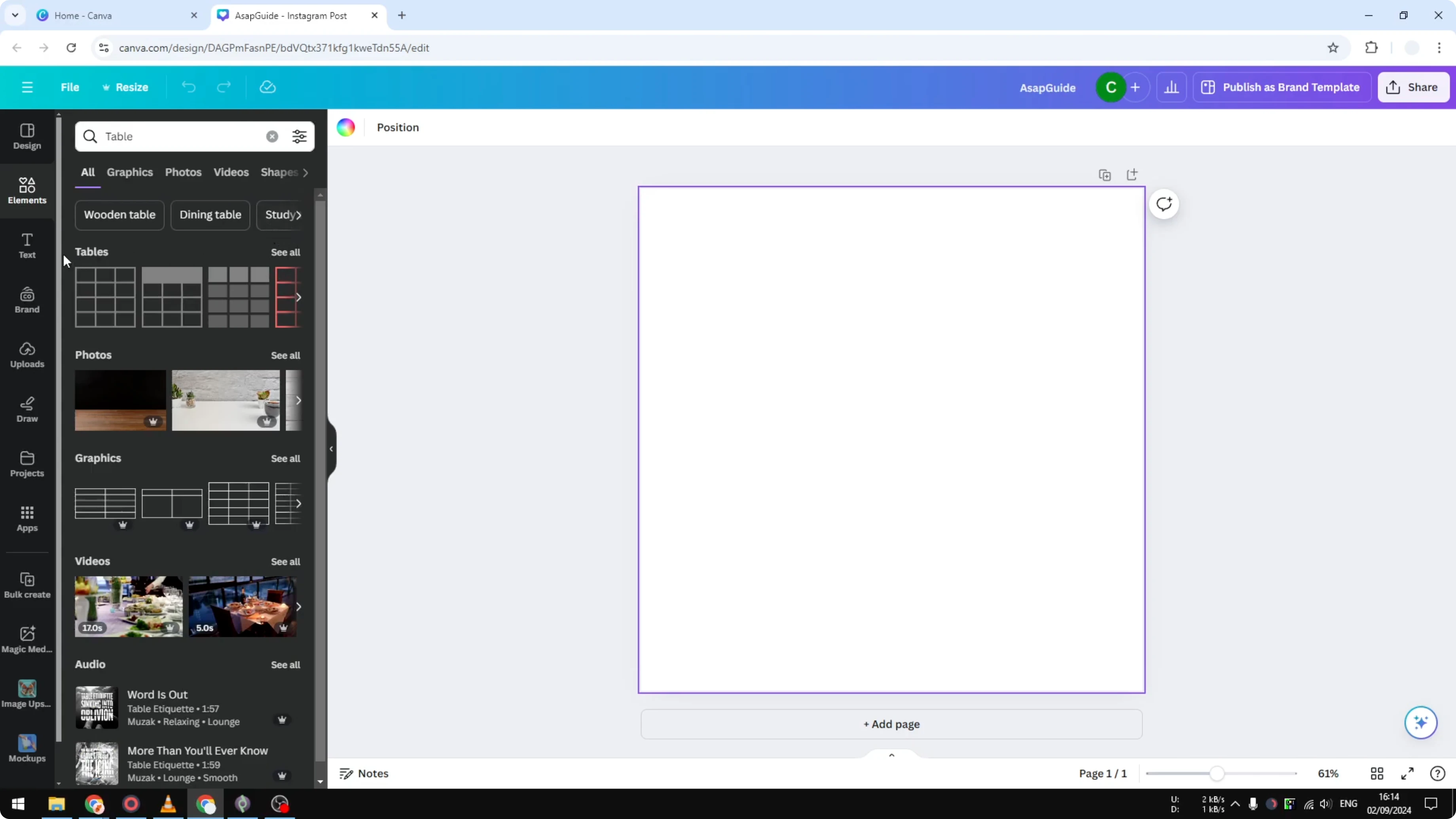 Screenshot from How To Insert A Table In Canva at 22s
