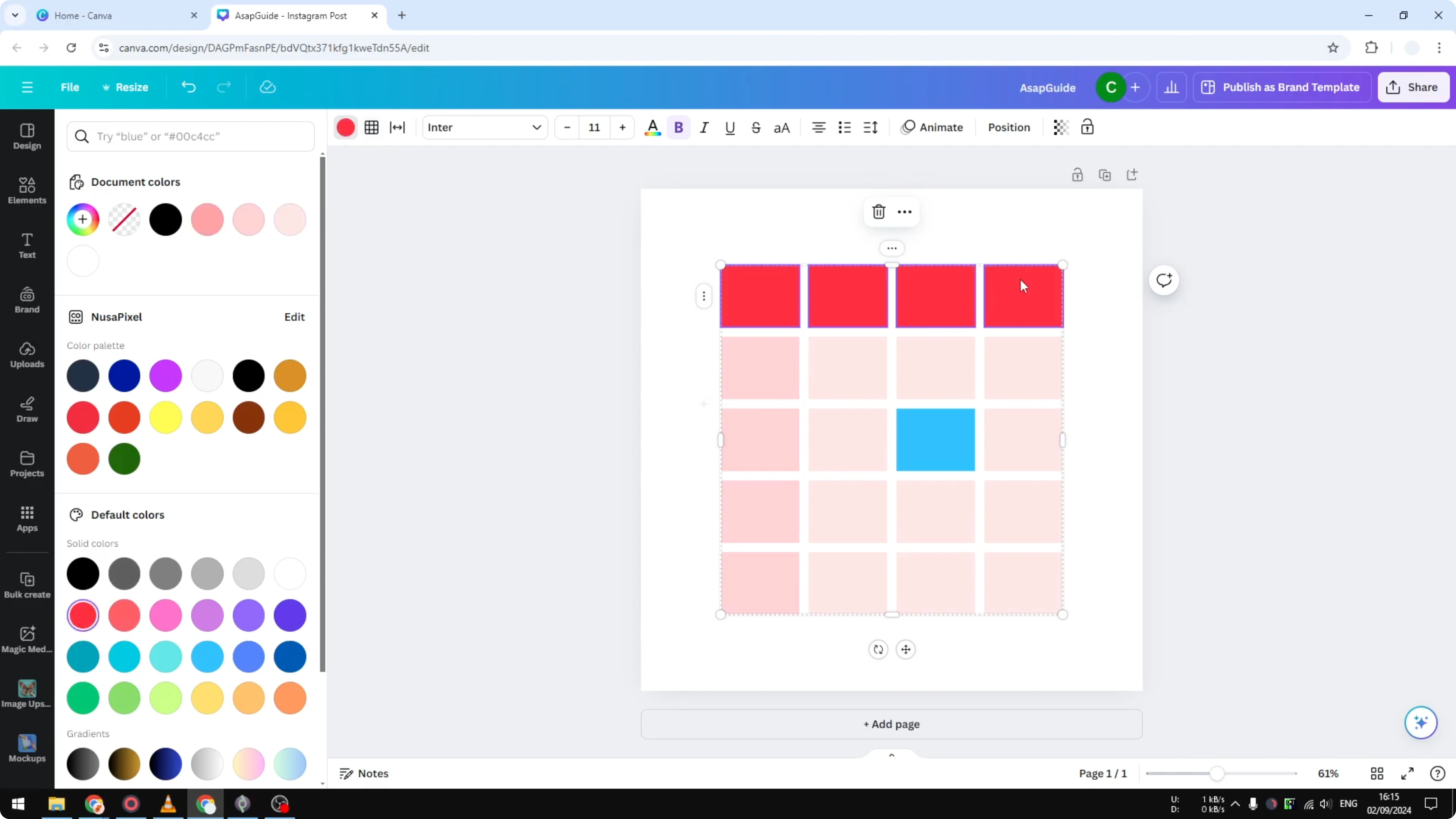 Screenshot from How To Insert A Table In Canva at 89s