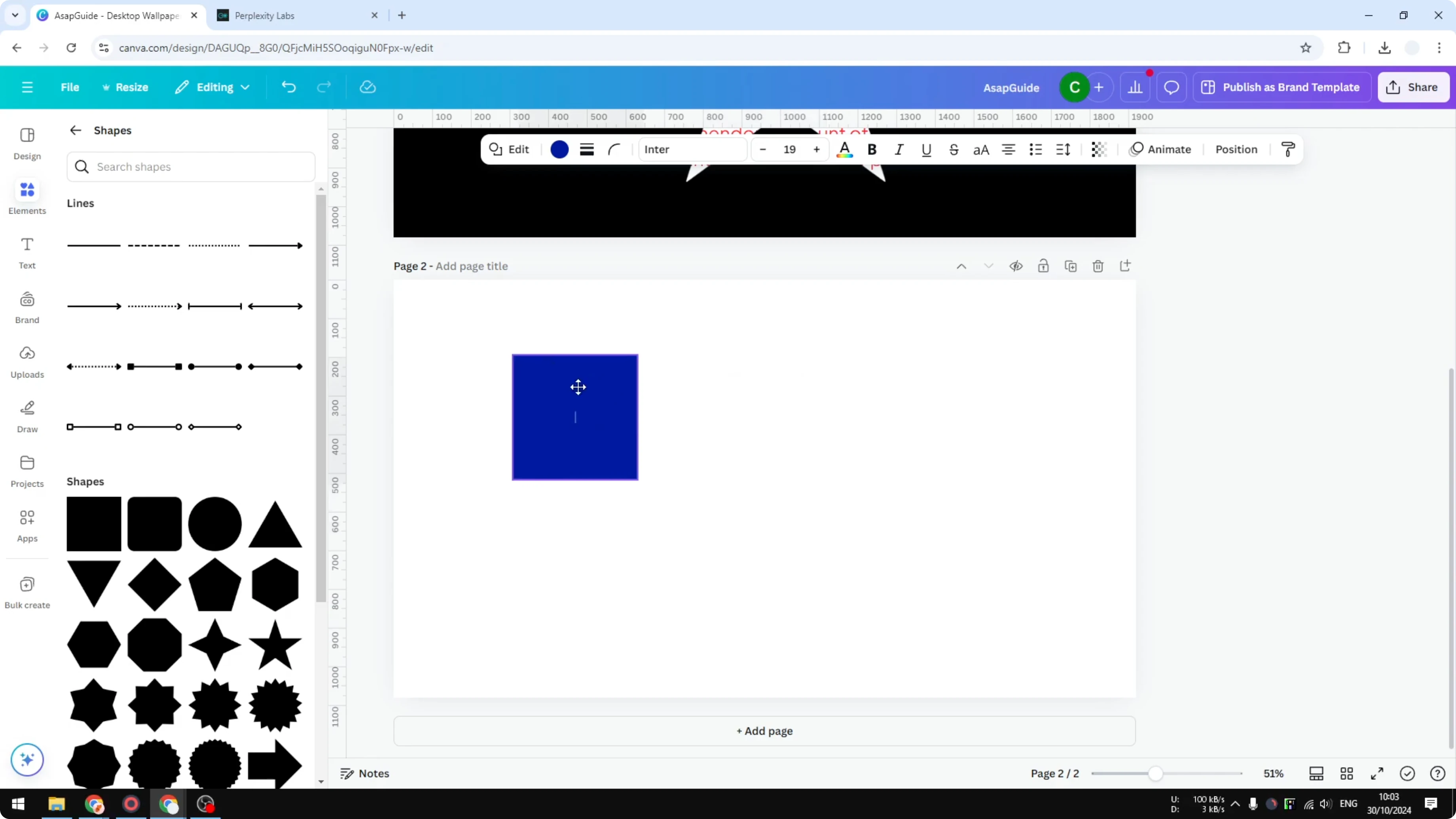 Screenshot from How to Insert Text to a Shape in Canva at 42s