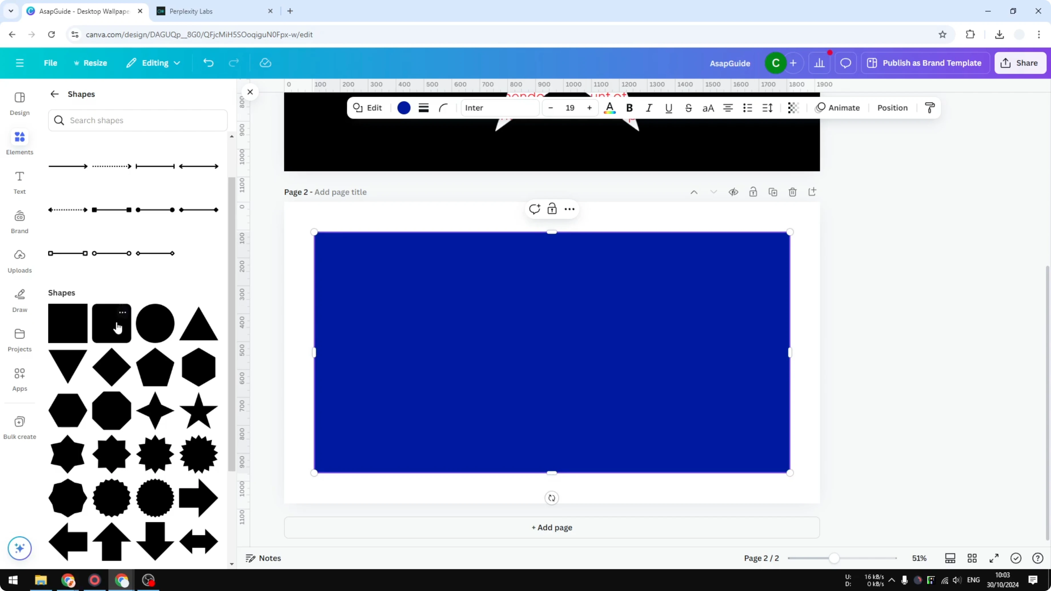 Screenshot from How to Insert Text to a Shape in Canva at 54s