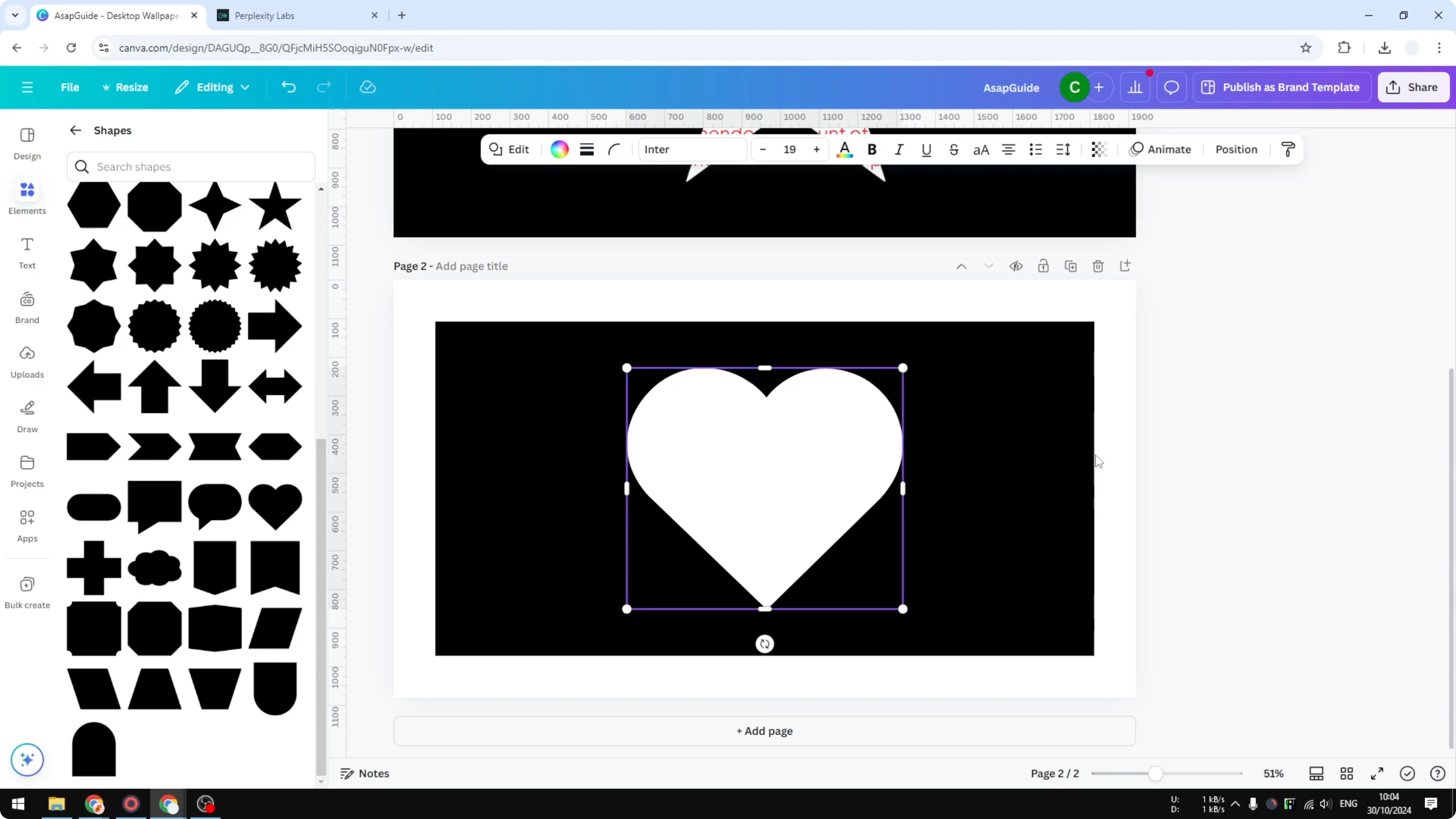 Screenshot from How to Insert Text to a Shape in Canva at 87s
