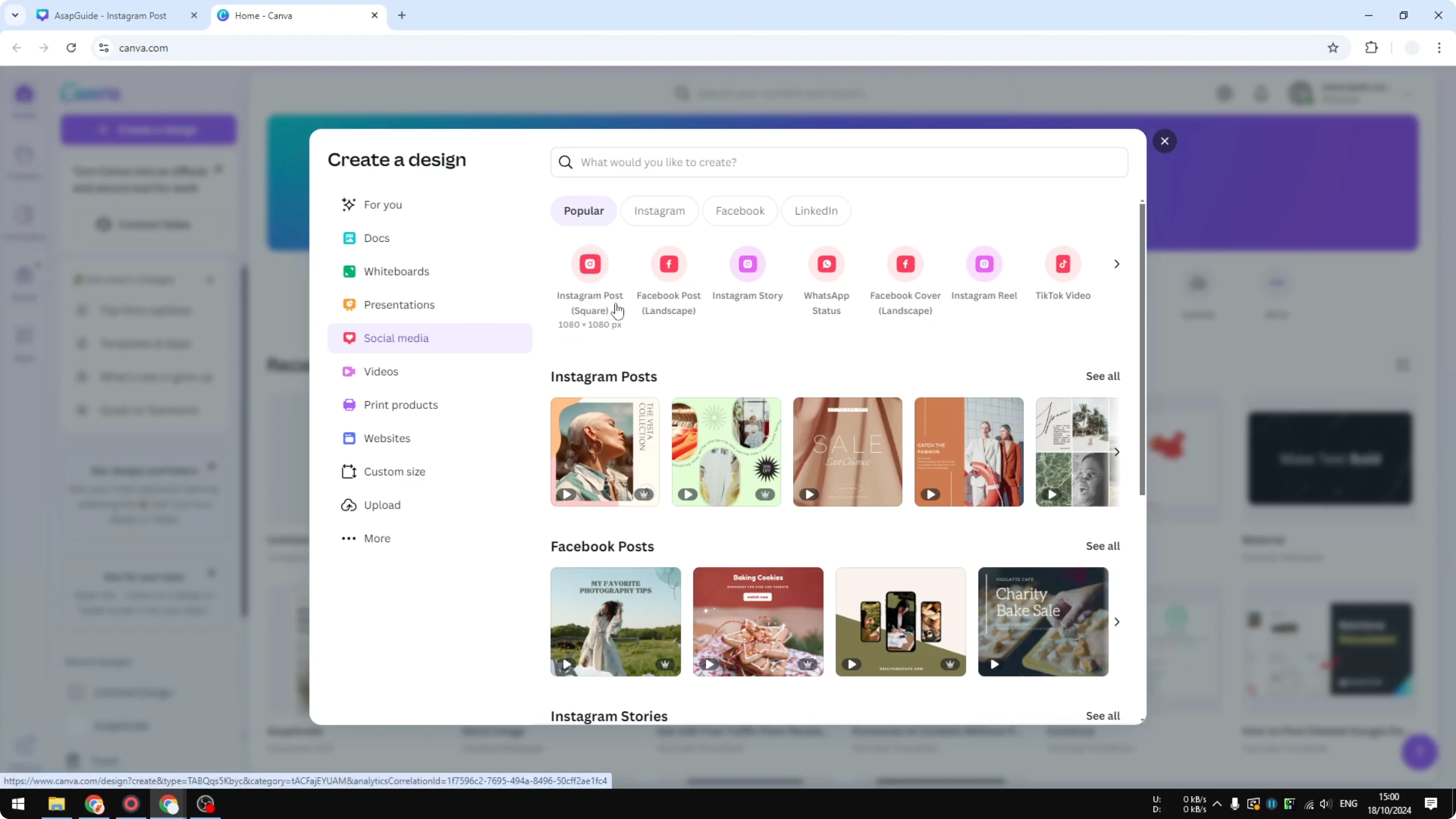 Screenshot from How to Make Instagram Grid in Canva at 62s