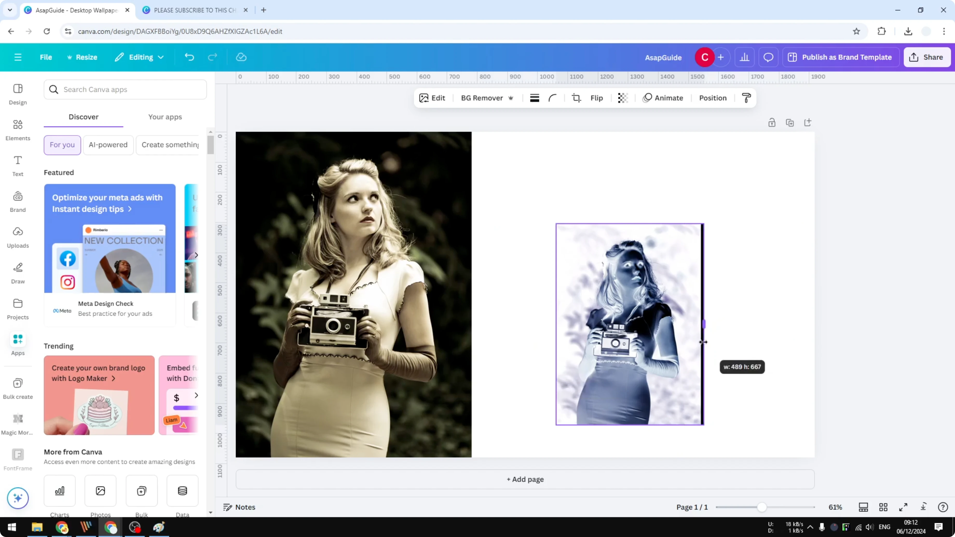 Screenshot from How to Invert Colors in Canva at 195s
