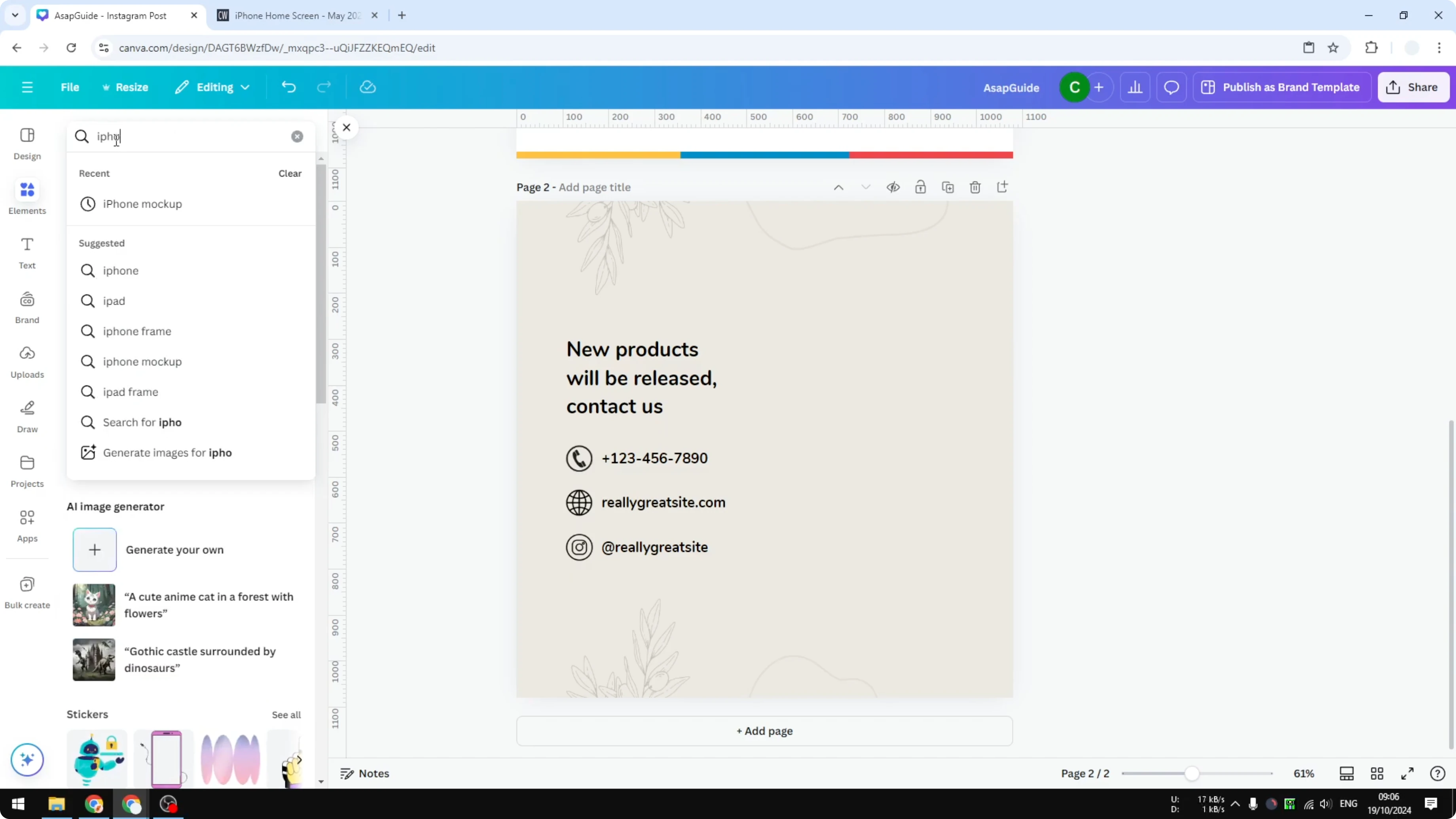 Screenshot from How to Create iPhone Mockup in Canva at 39s