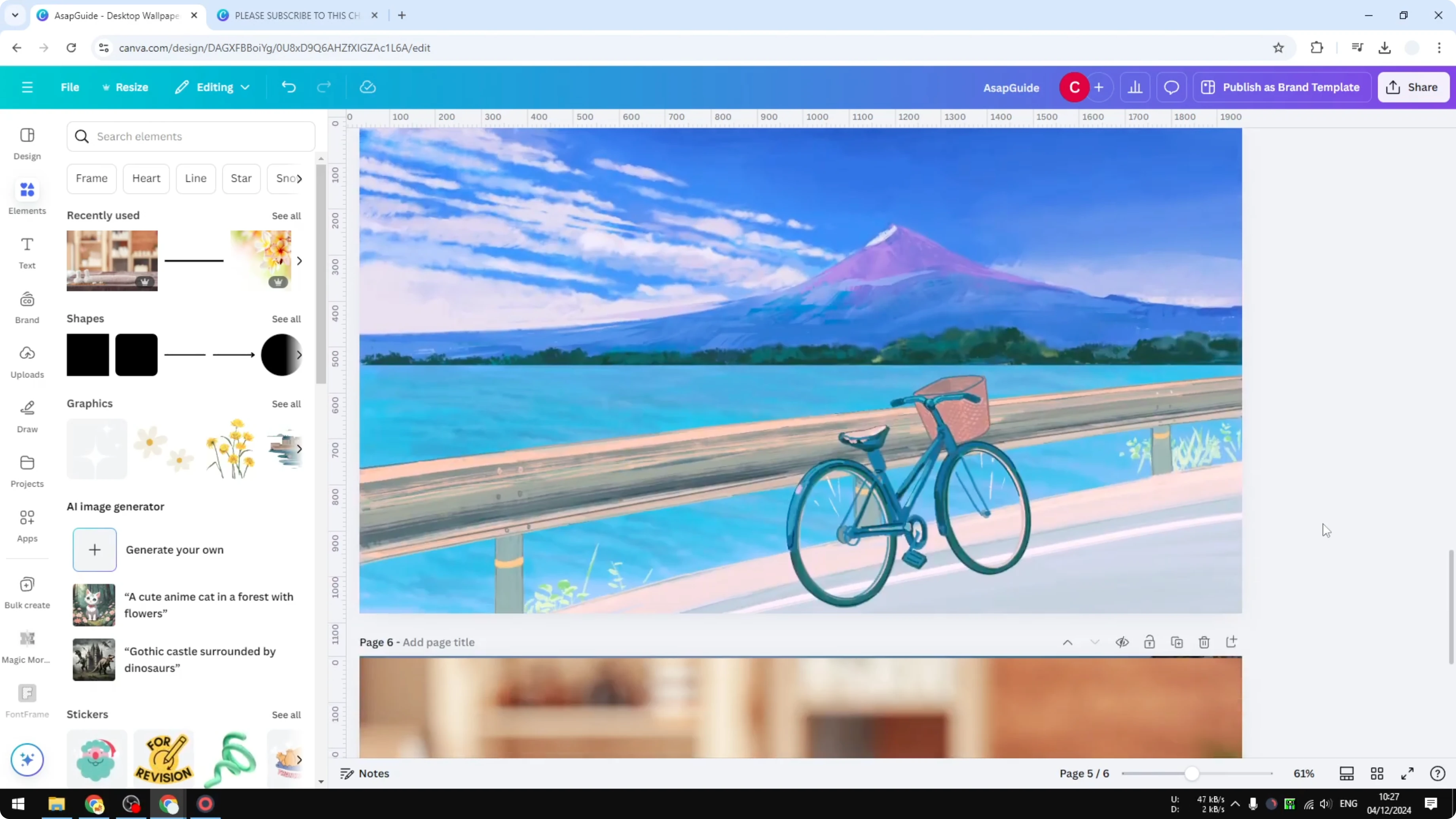 Screenshot from How to Lock Background in Canva at 191s