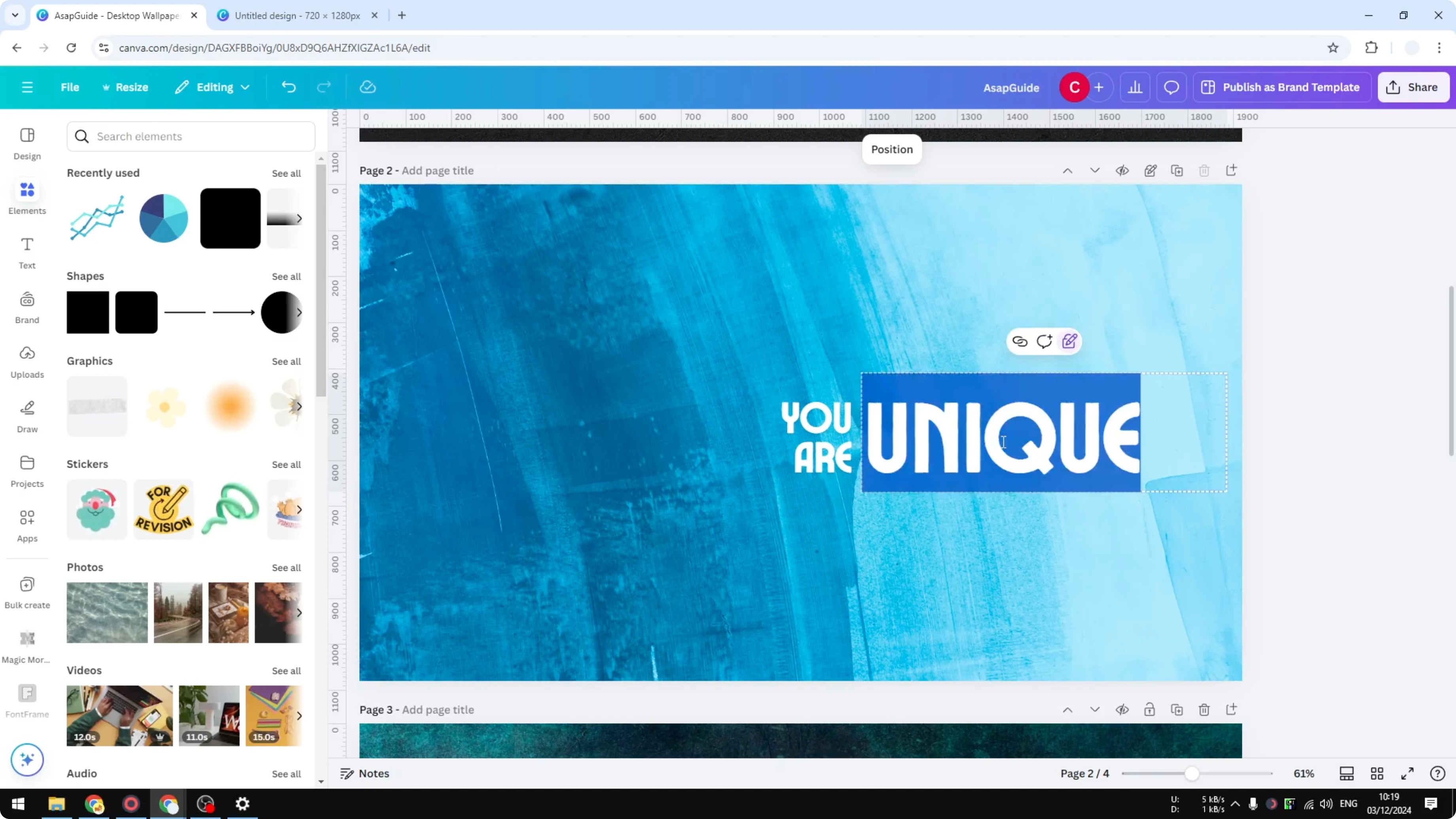 Screenshot from How to Lock & Unloack Canva Page at 51s