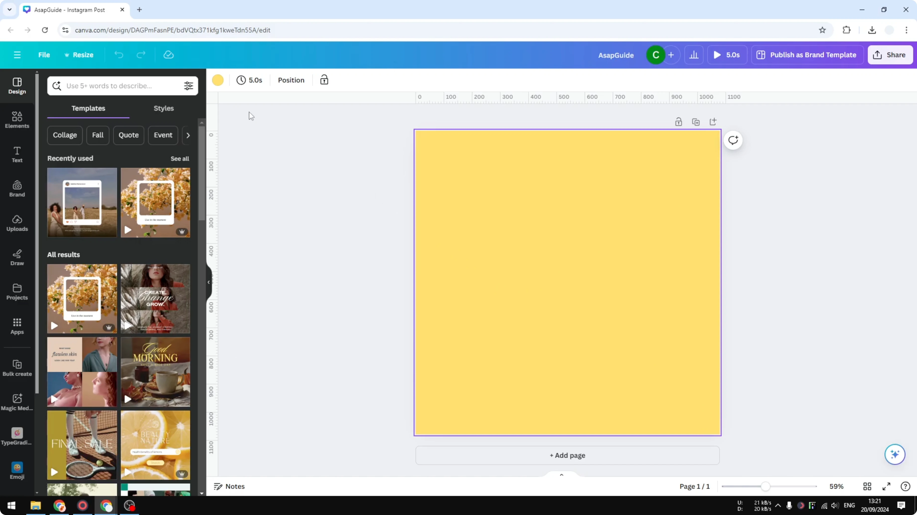 Screenshot from How to Create a Long Shadow Text Effect in Canva at 10s