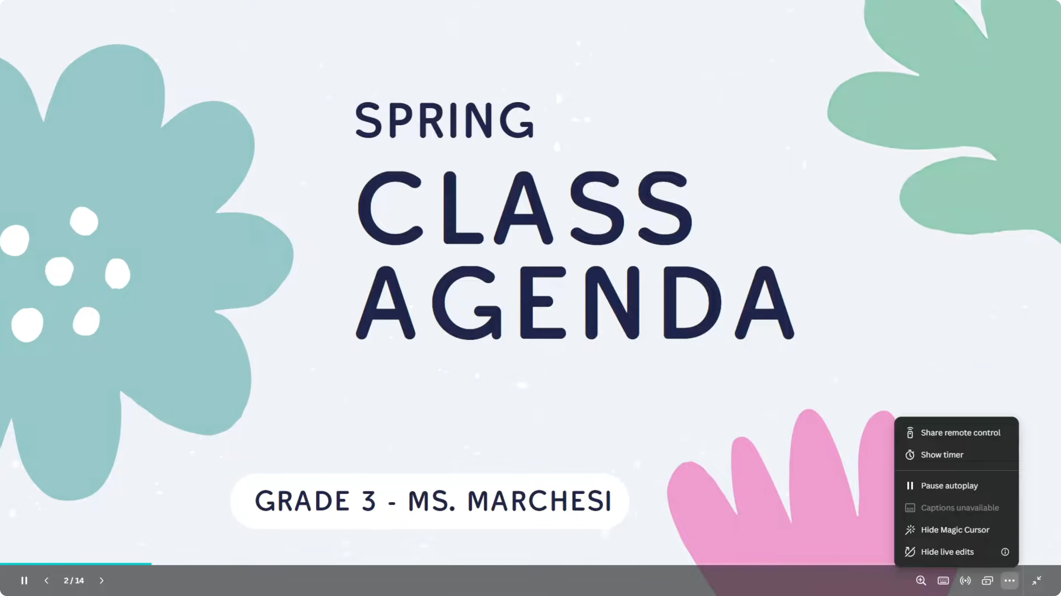 Screenshot from How to Loop Canva Presentation at 114s