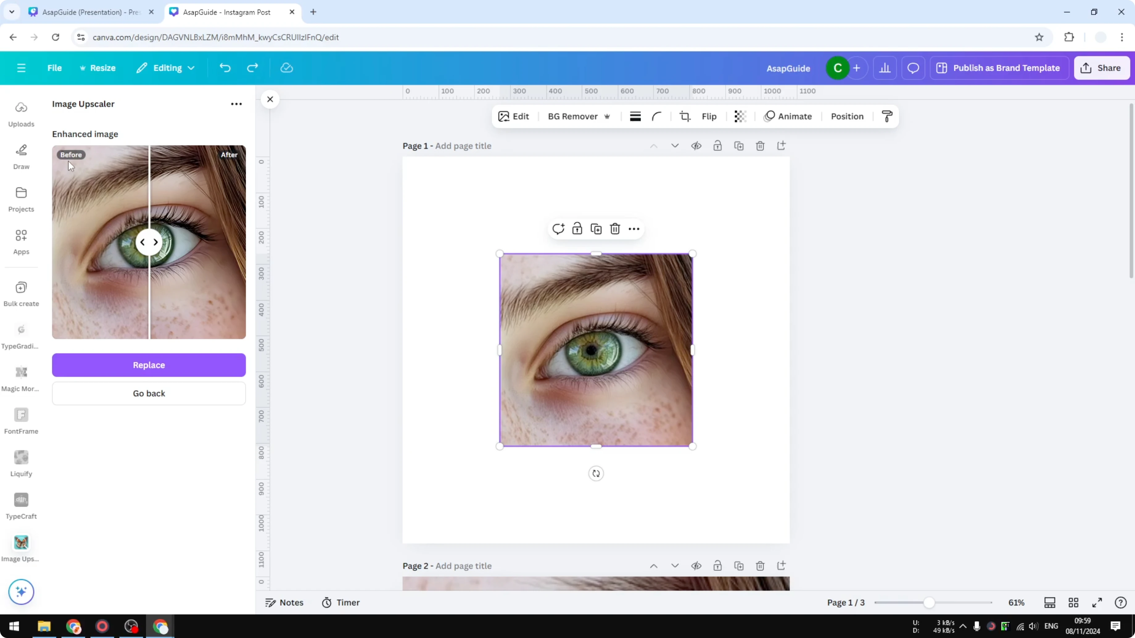 Screenshot from How to Make Canva Images Higher Resolution at 117s