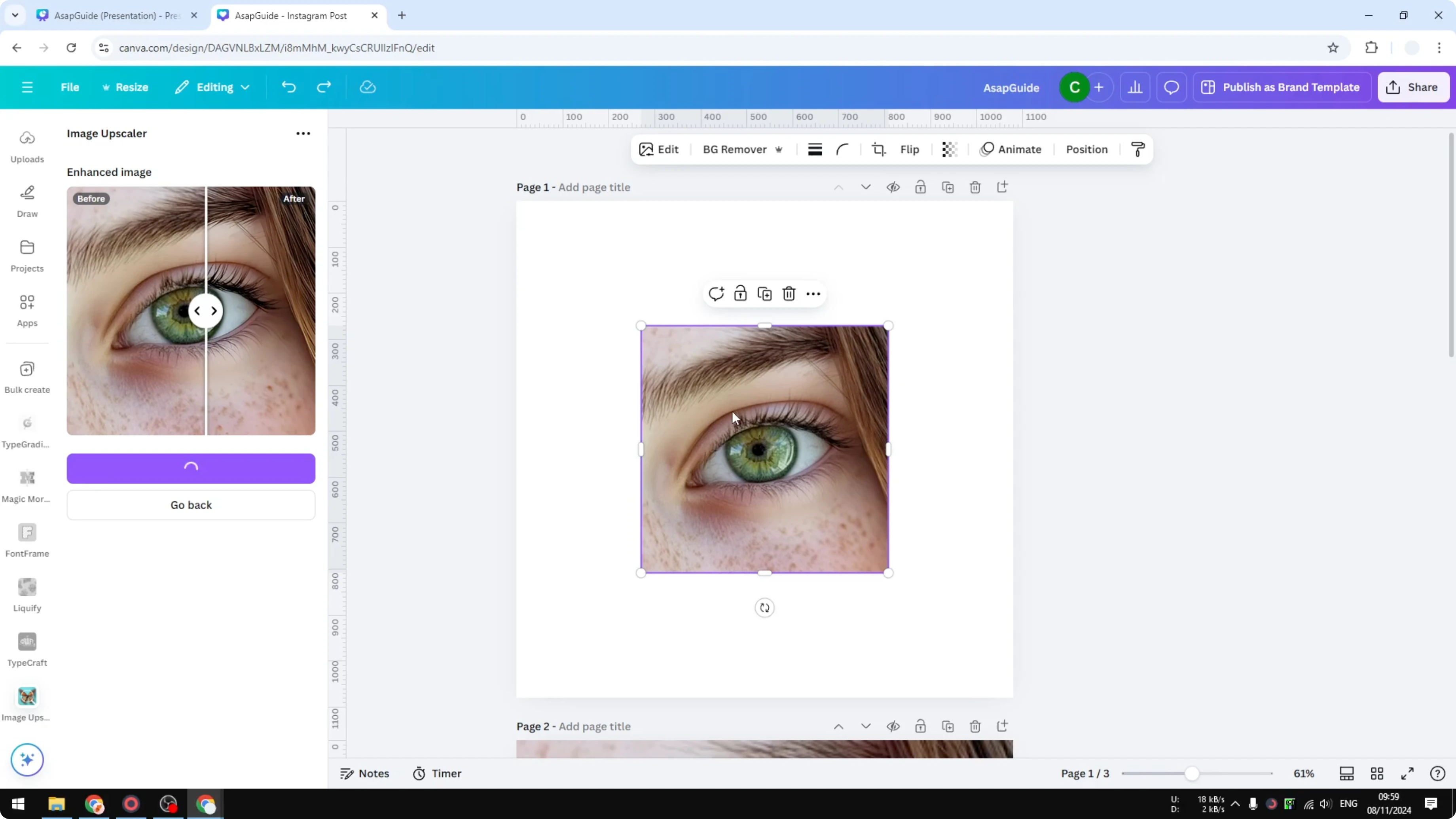 Screenshot from How to Make Canva Images Higher Resolution at 137s