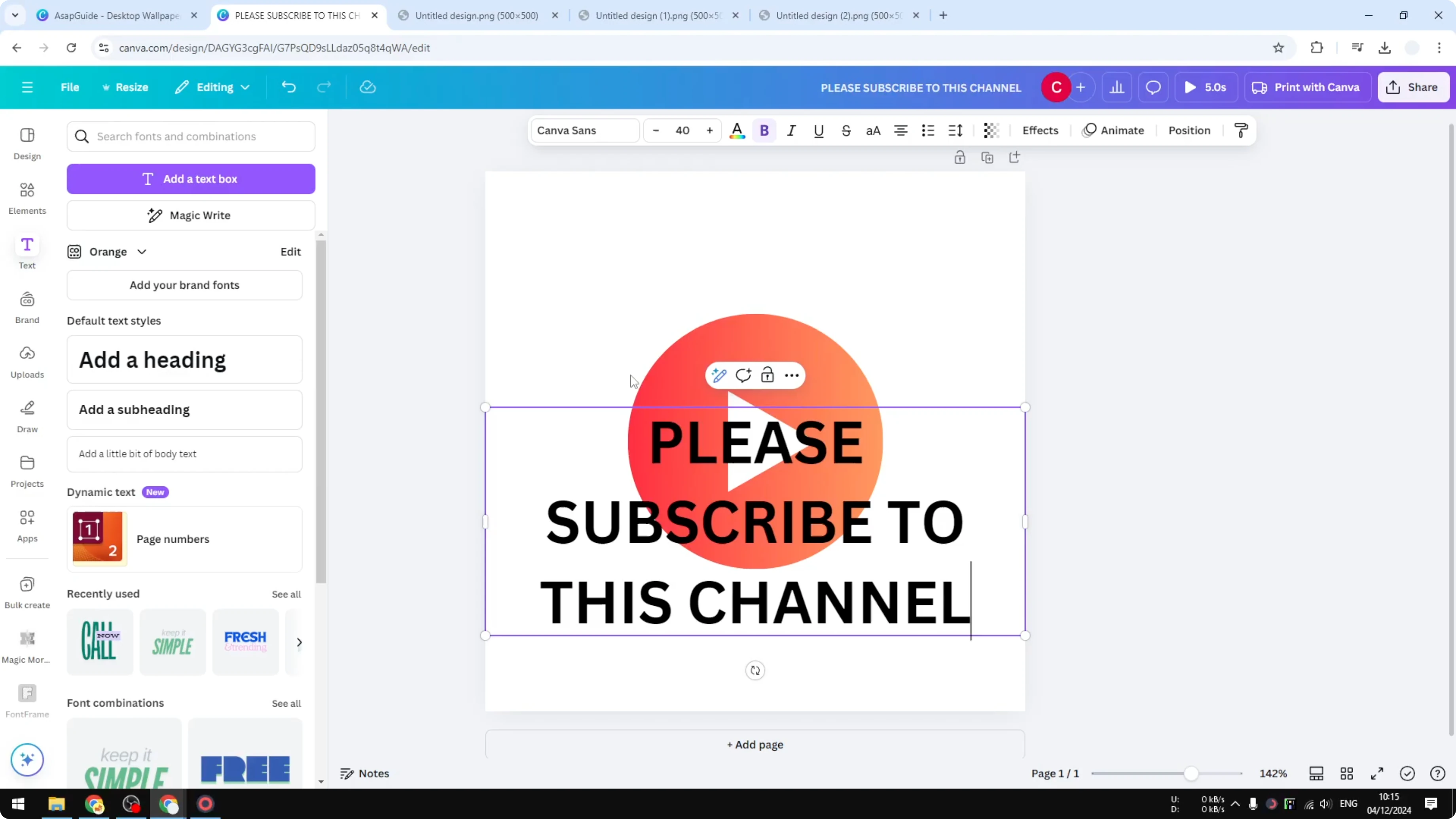 Screenshot from How to Make Circle Text in Canva at 37s