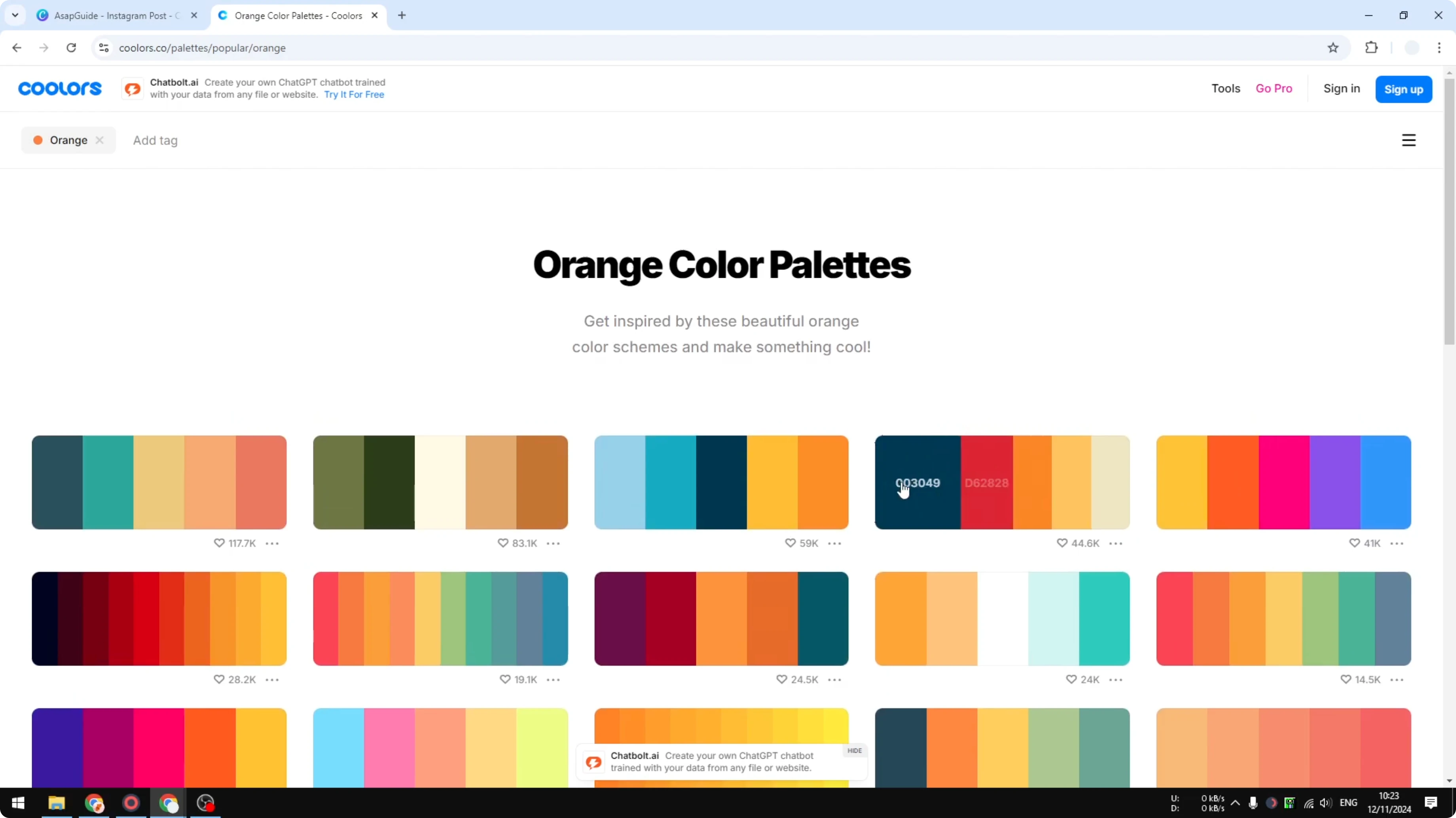 Screenshot from How to Make a Color Palette in Canva at 161s