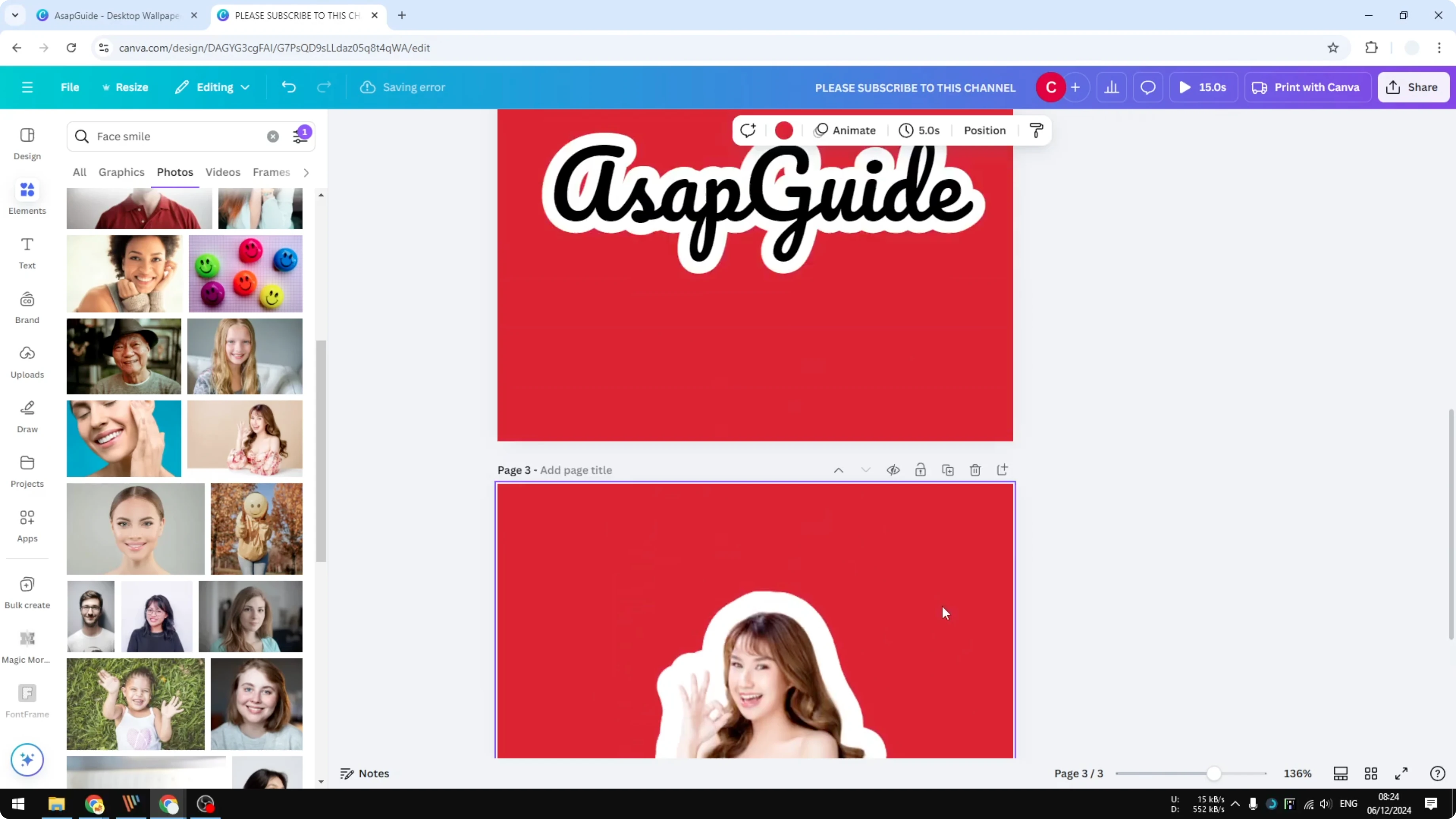 Screenshot from How to Make a Die Cut Sticker in Canva at 132s