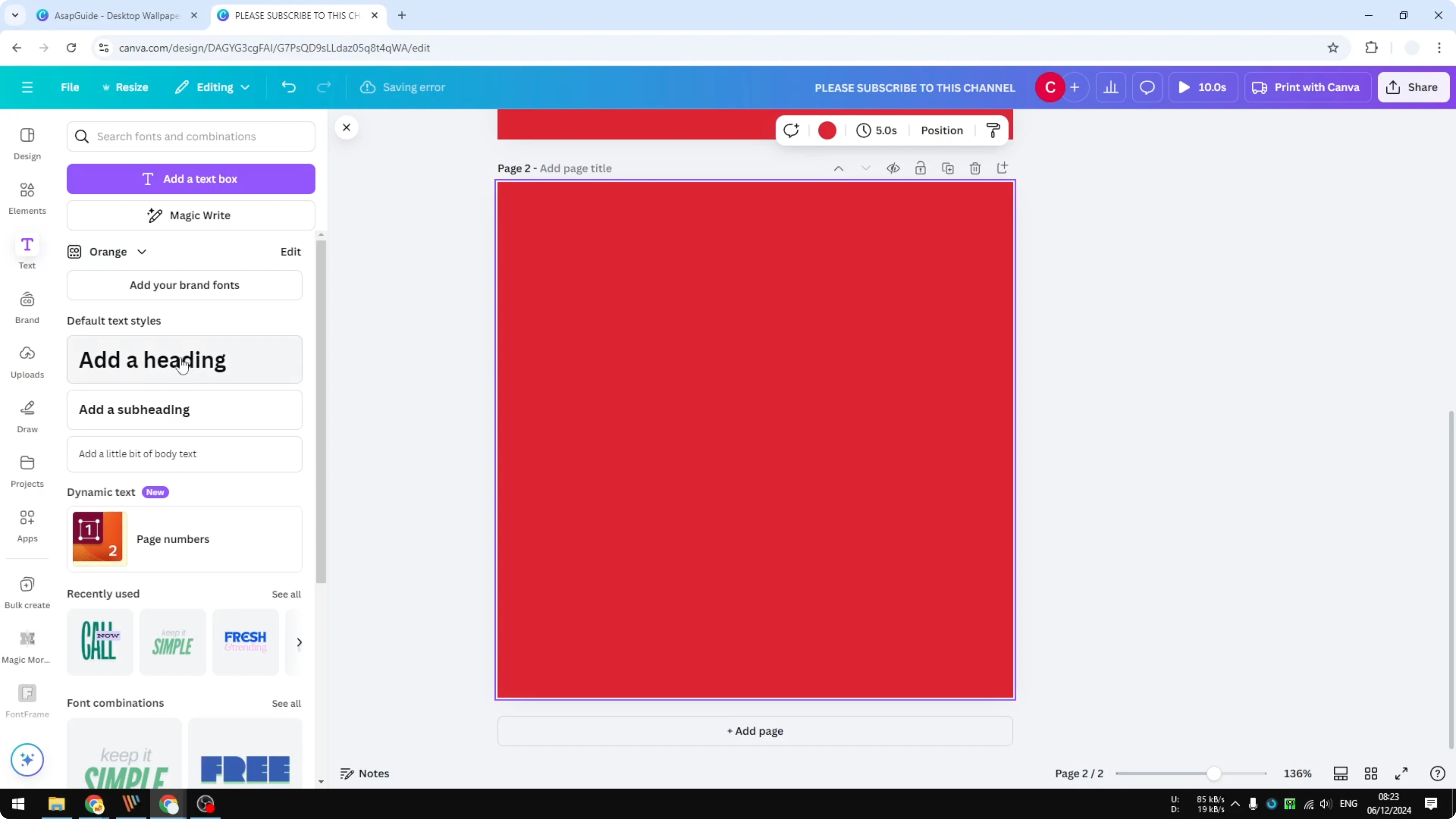 Screenshot from How to Make a Die Cut Sticker in Canva at 39s