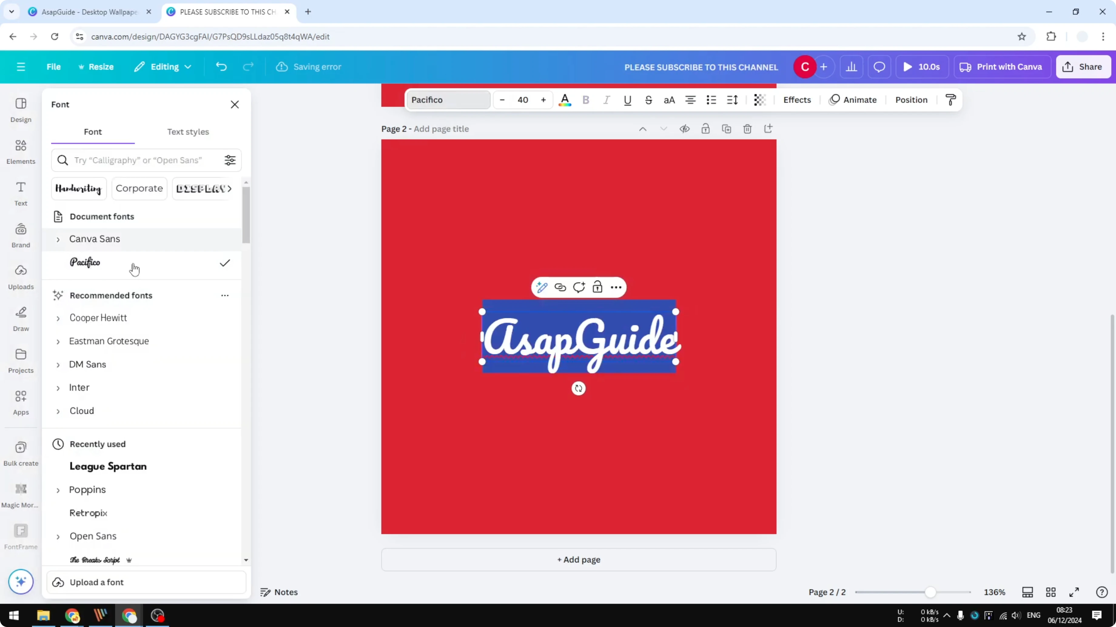 Screenshot from How to Make a Die Cut Sticker in Canva at 52s