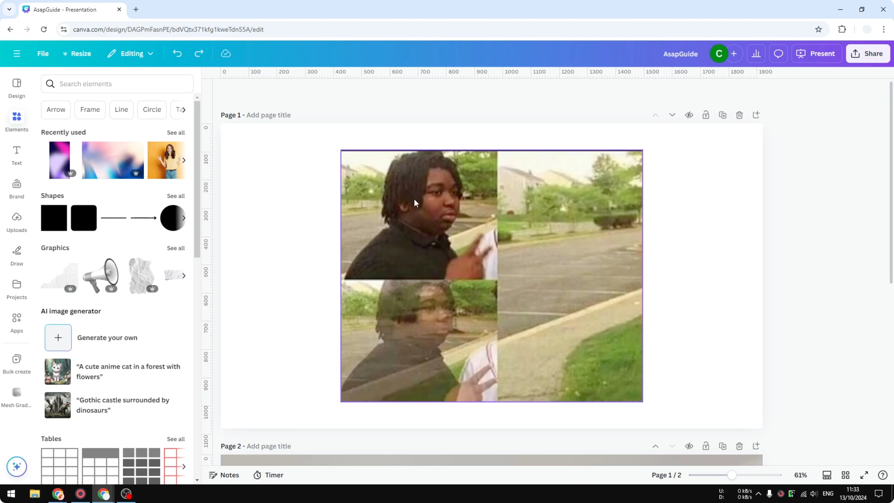 Screenshot from How to Make an Element Translucent in Canva at 22s