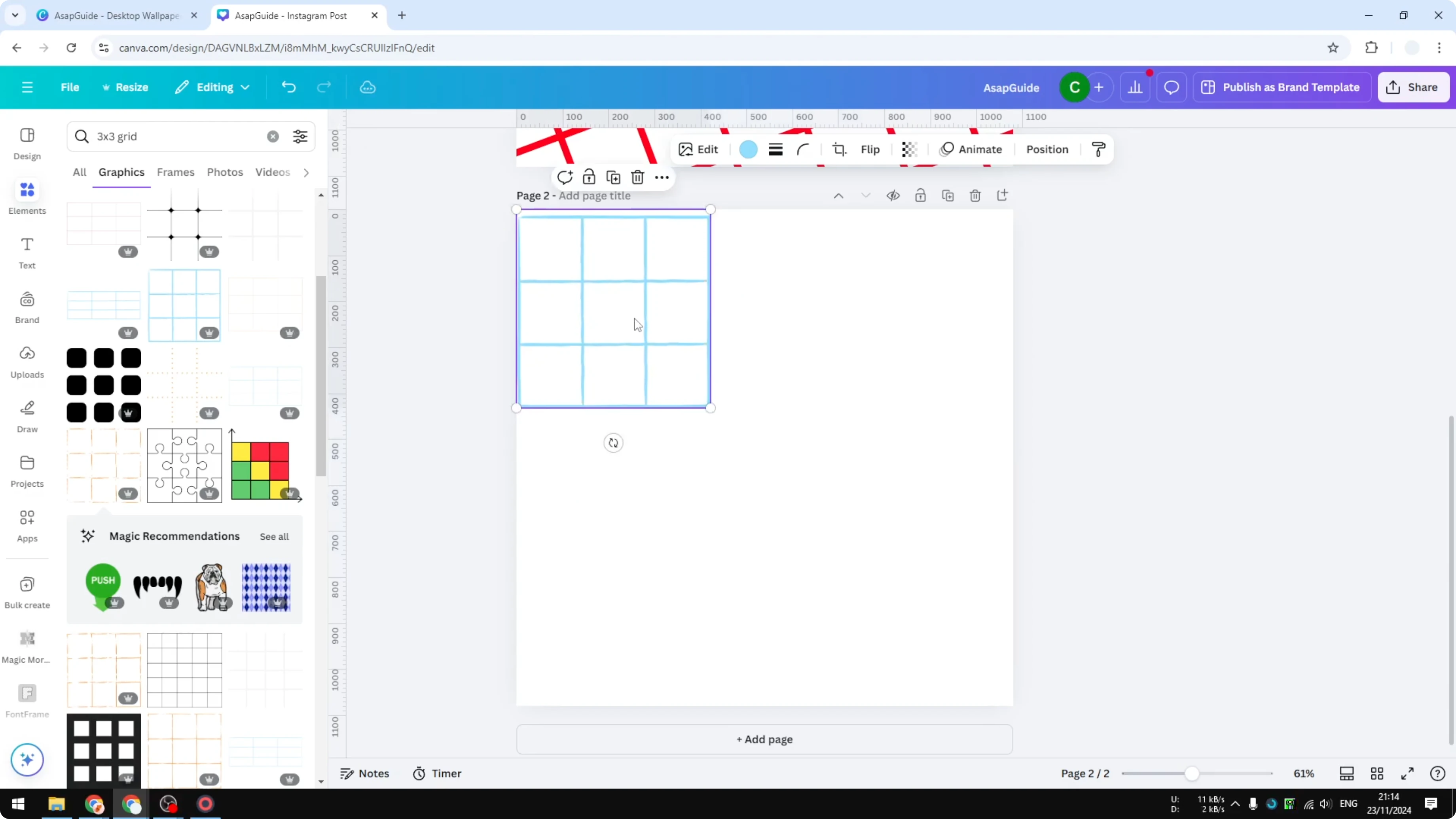 Screenshot from How to Make a Grid on Canva at 32s