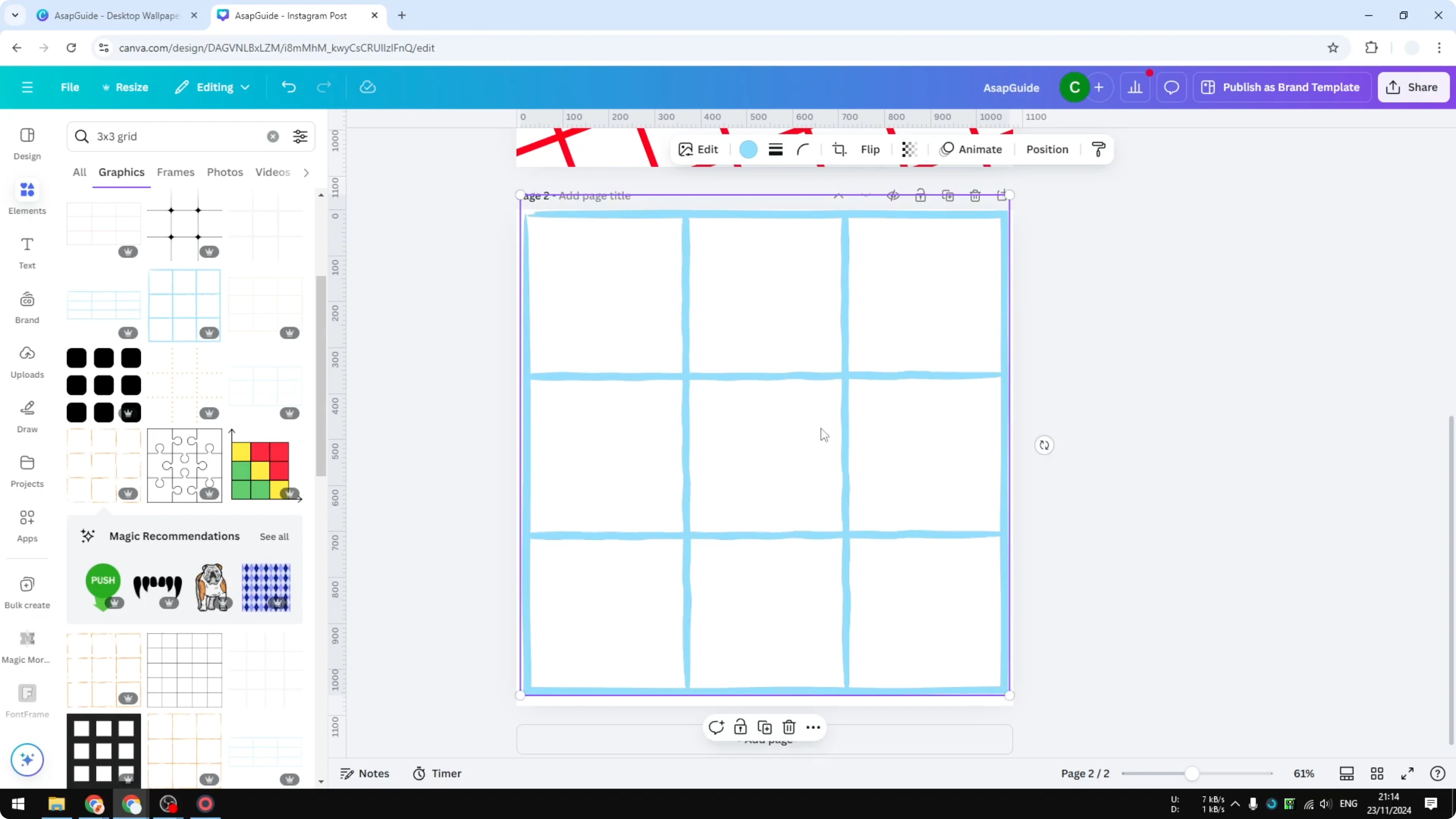 Screenshot from How to Make a Grid on Canva at 42s