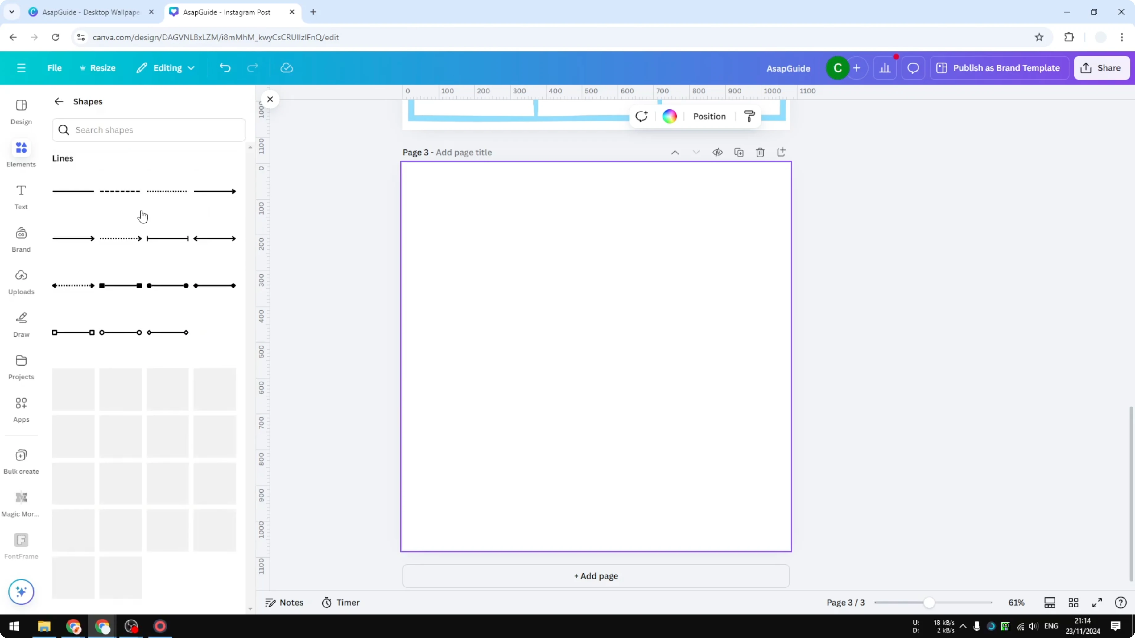 Screenshot from How to Make a Grid on Canva at 76s