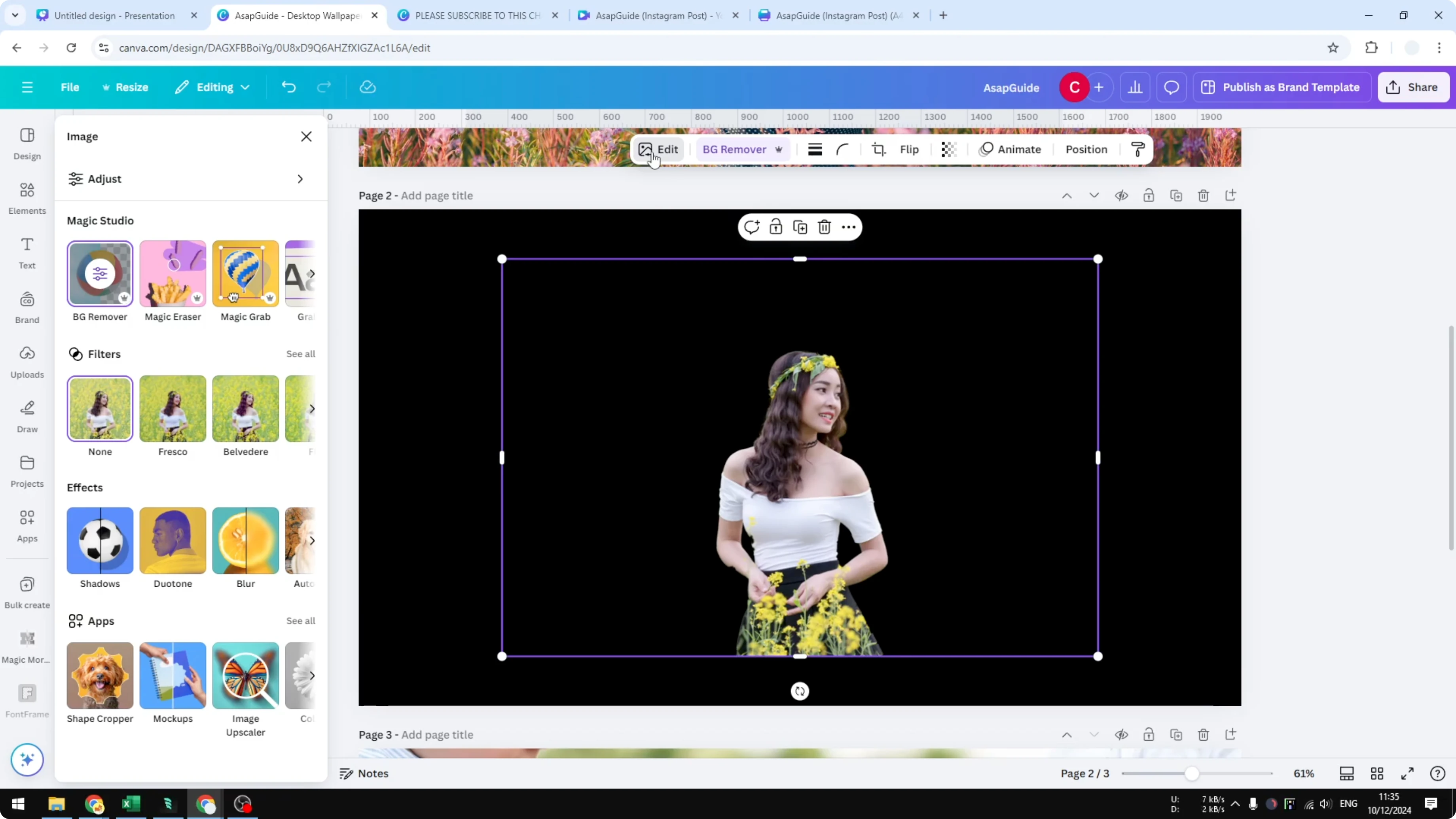 Screenshot from How to Make an Image White in Canva at 101s