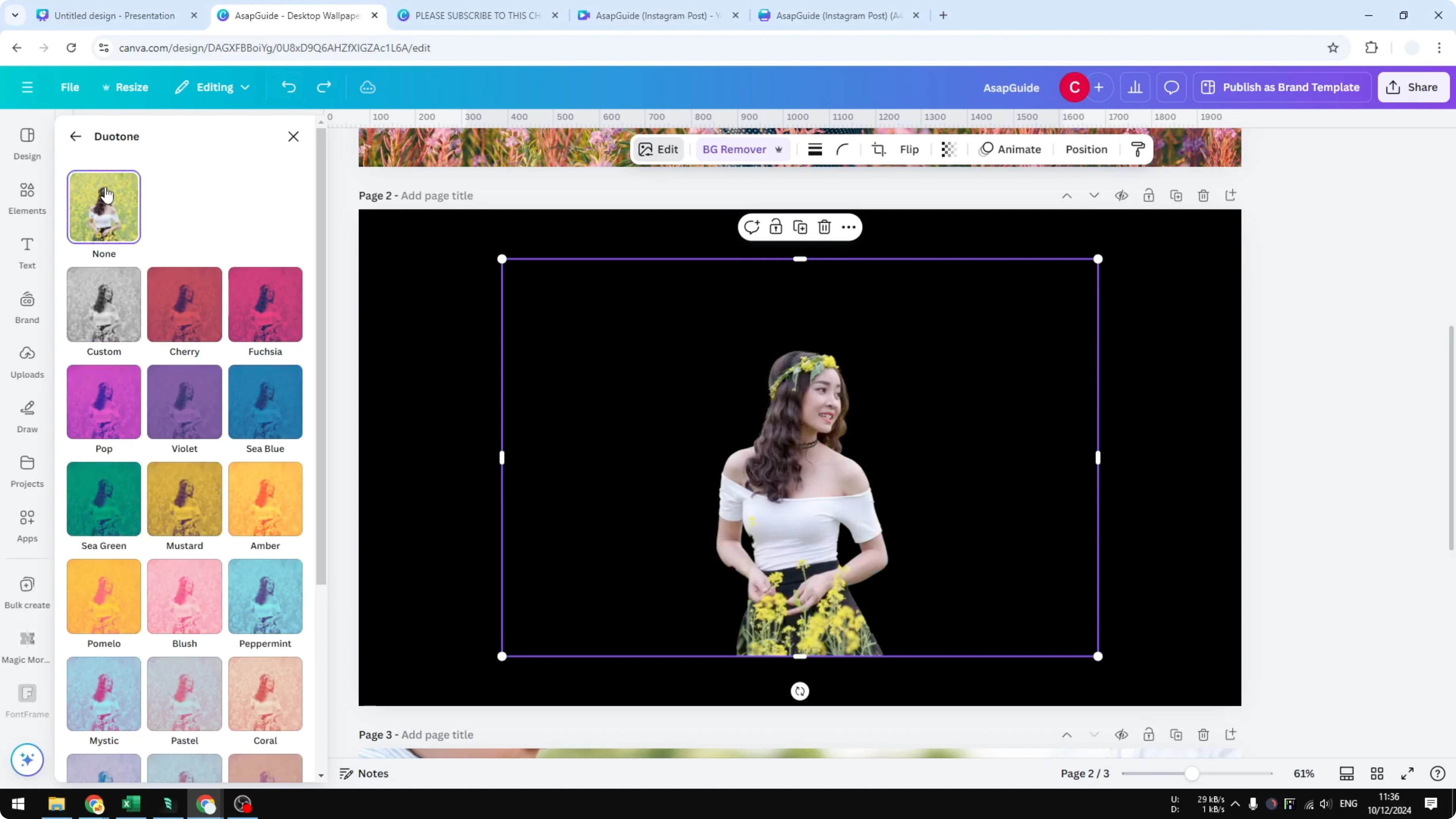 Screenshot from How to Make an Image White in Canva at 139s
