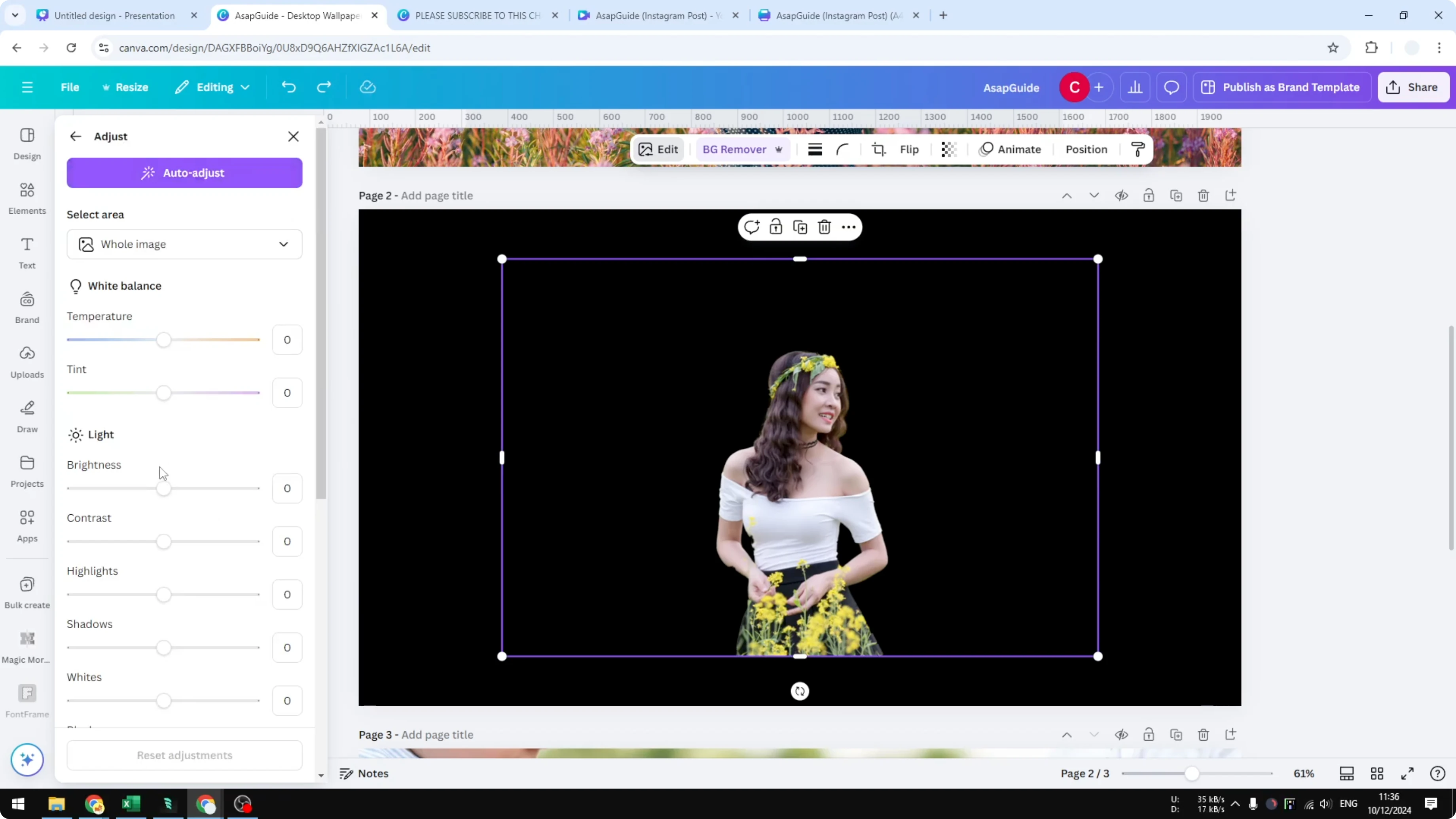 Screenshot from How to Make an Image White in Canva at 143s