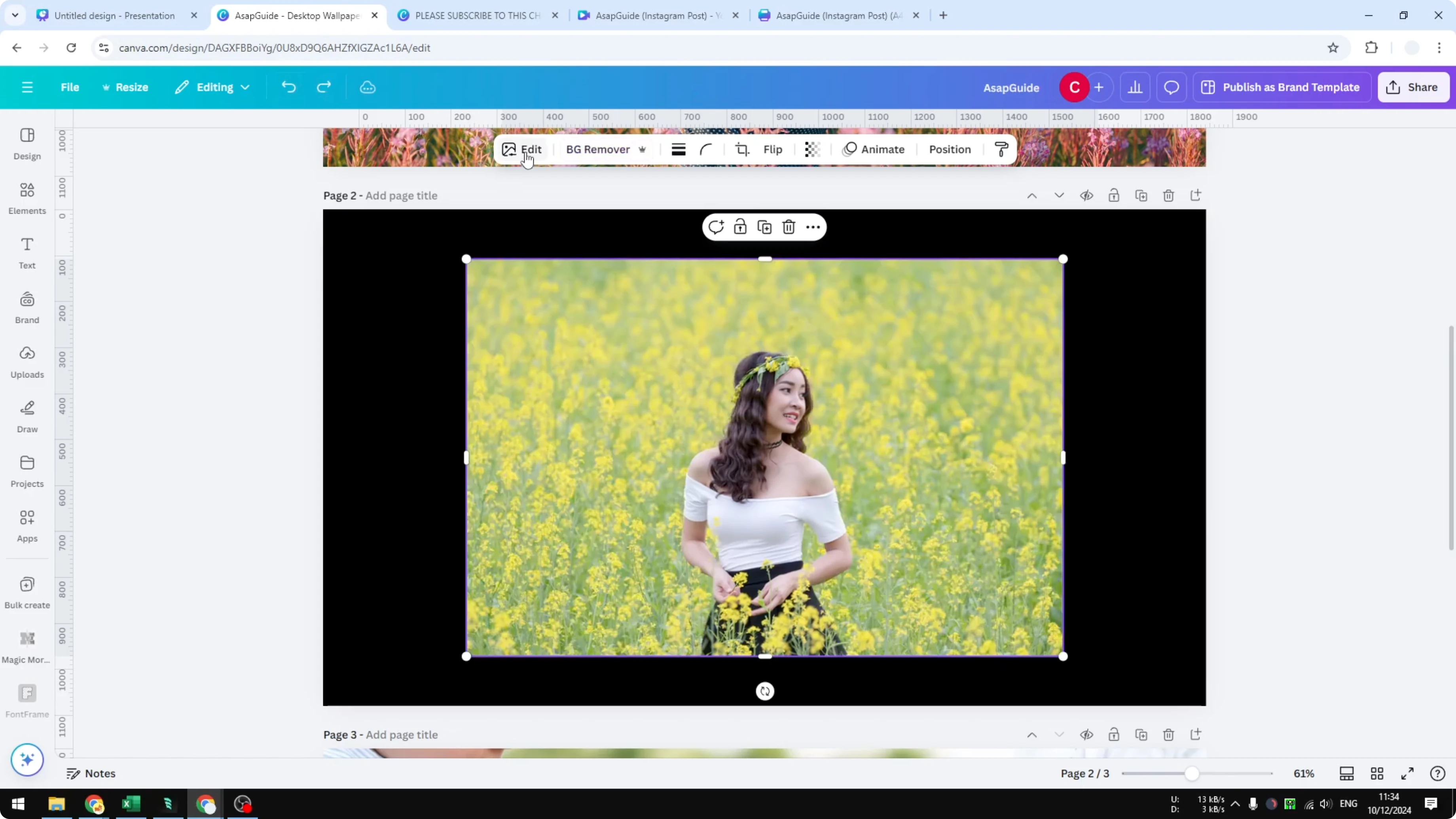 Screenshot from How to Make an Image White in Canva at 55s