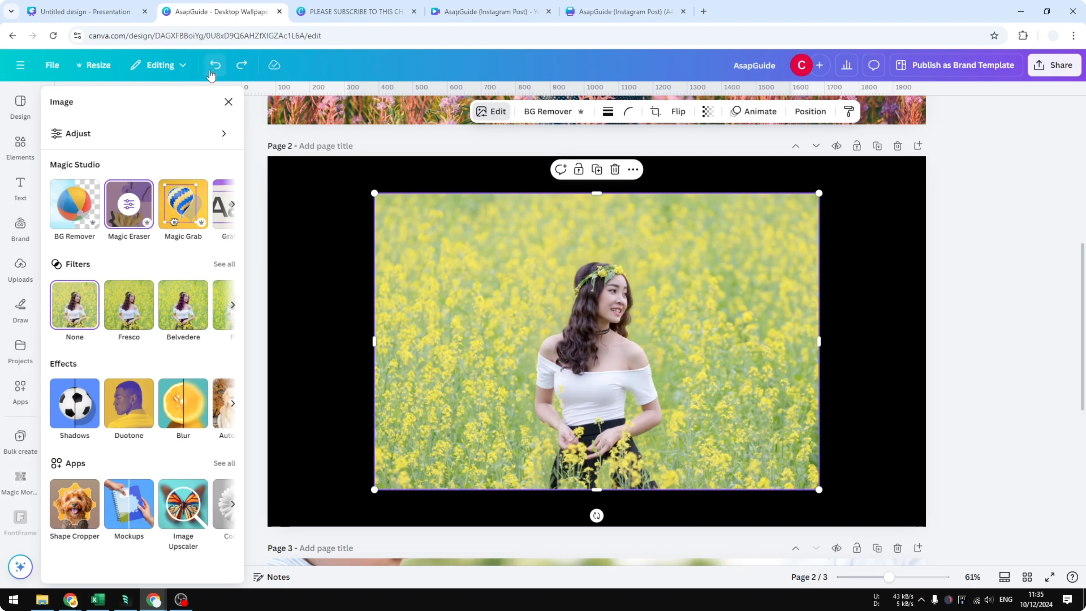 Screenshot from How to Make an Image White in Canva at 84s