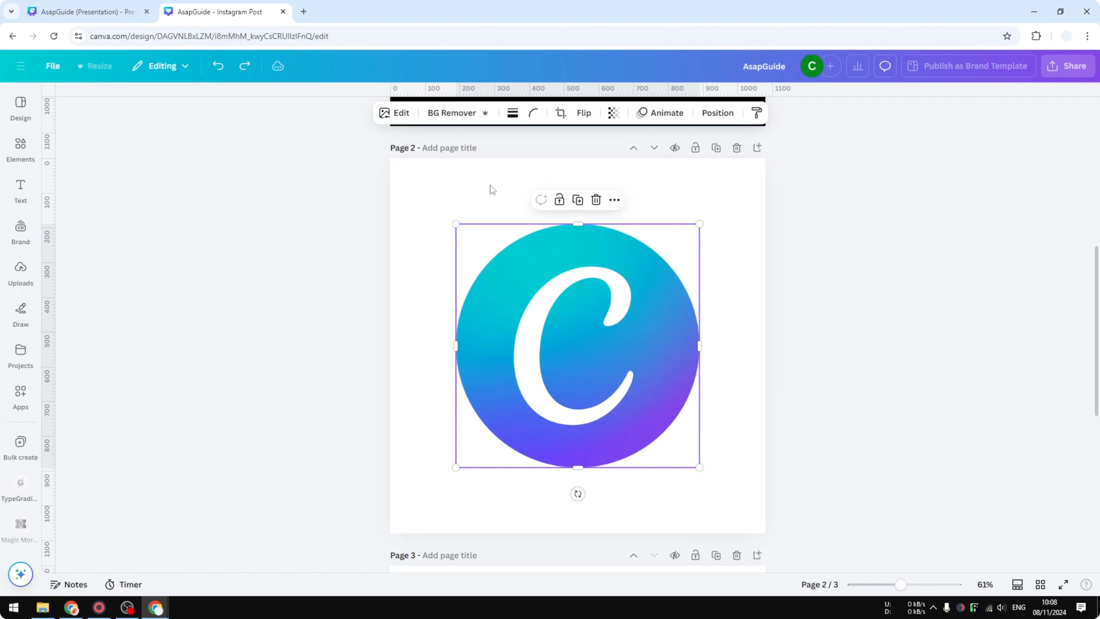 Screenshot from How to Make Logo Black and White in Canva at 112s