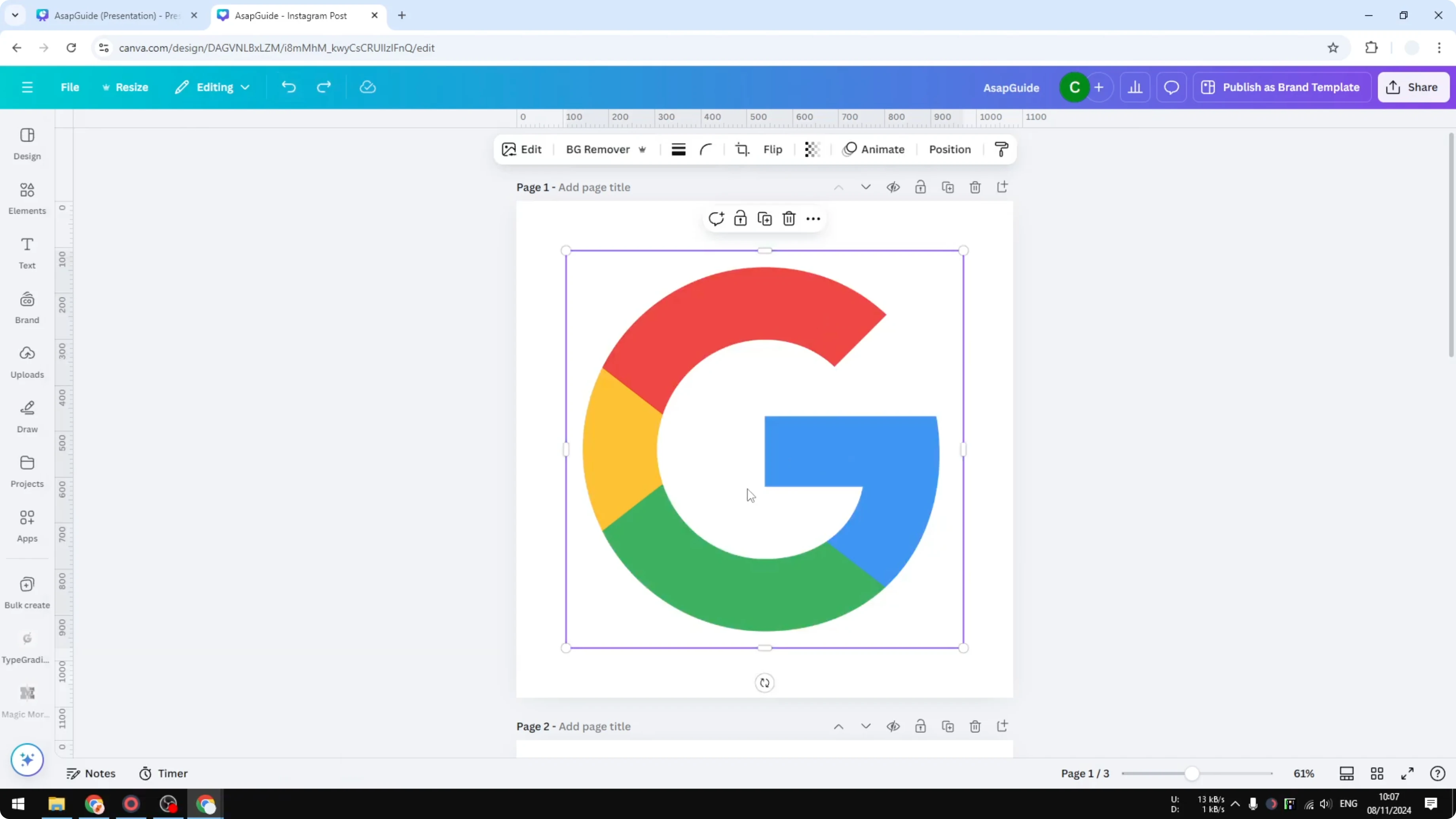 Screenshot from How to Make Logo Black and White in Canva at 45s