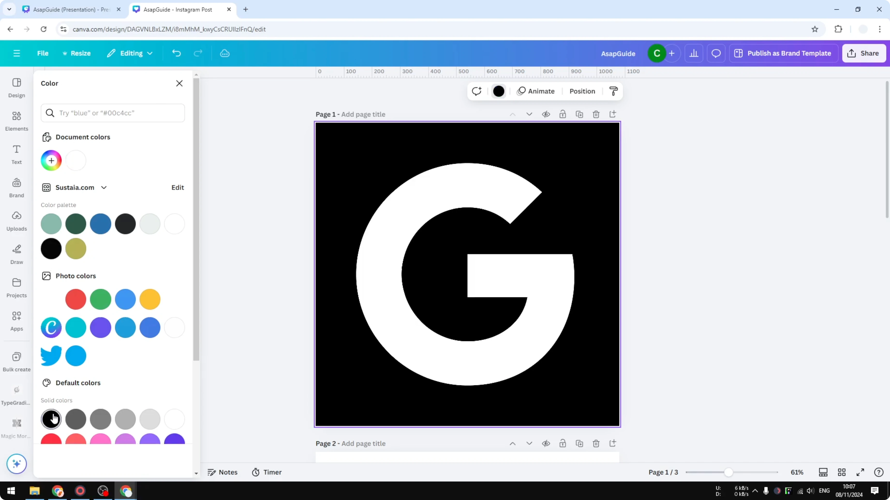 Screenshot from How to Make Logo Black and White in Canva at 88s
