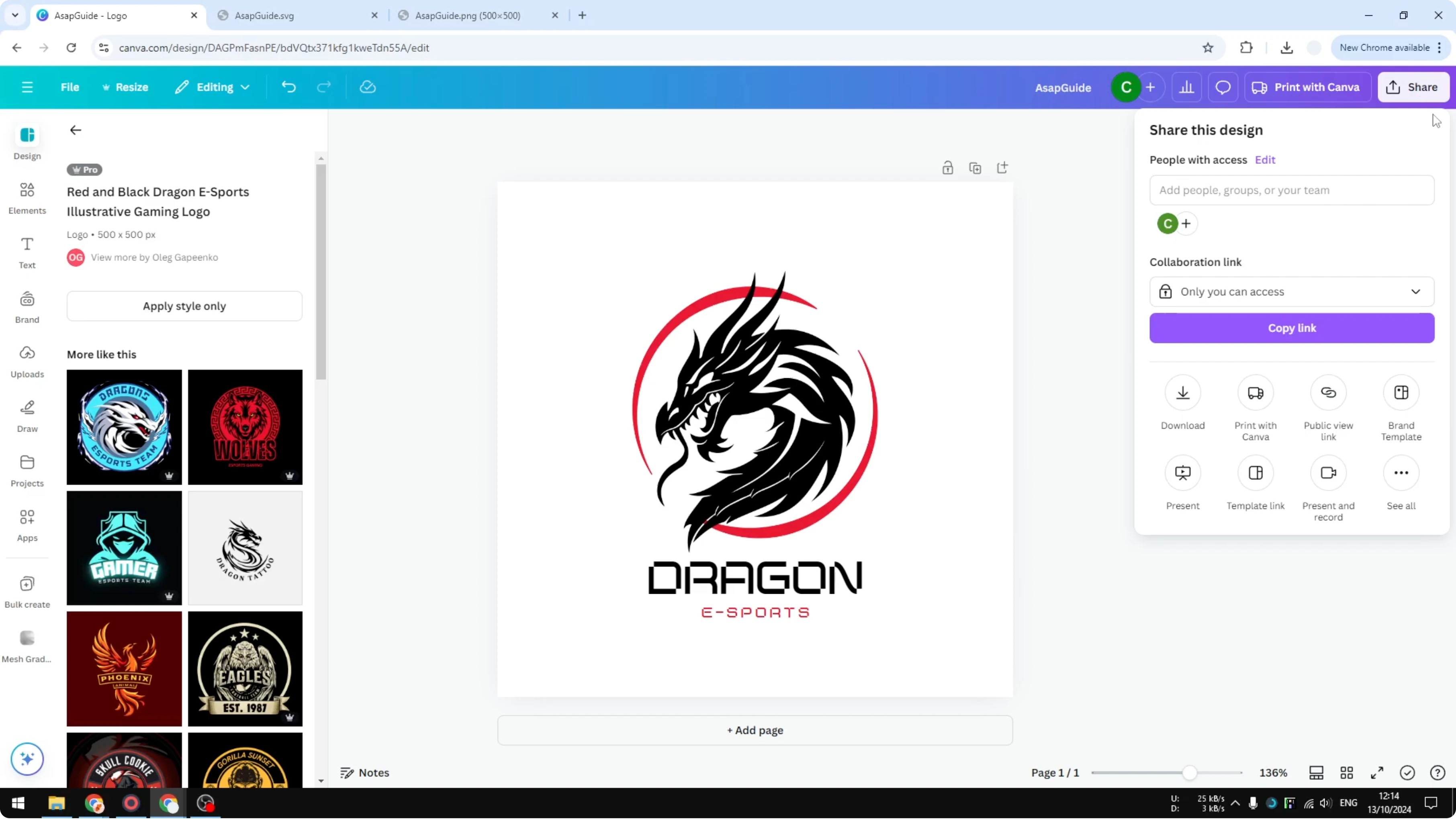 Screenshot from How to Make Logo Look Sharp in Canva at 50s