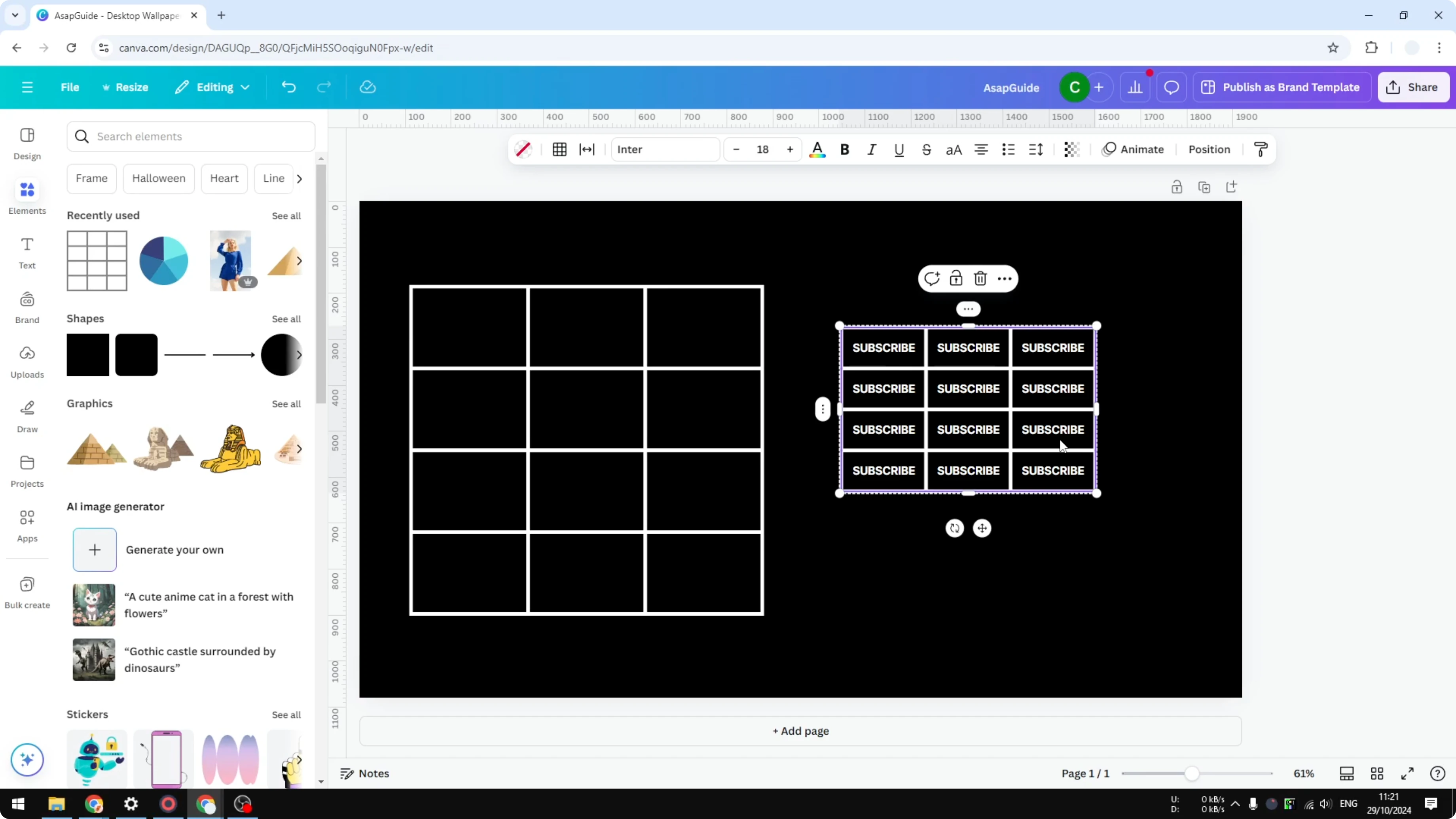 Screenshot from How to Make Rows Thinner in Canva Table at 80s