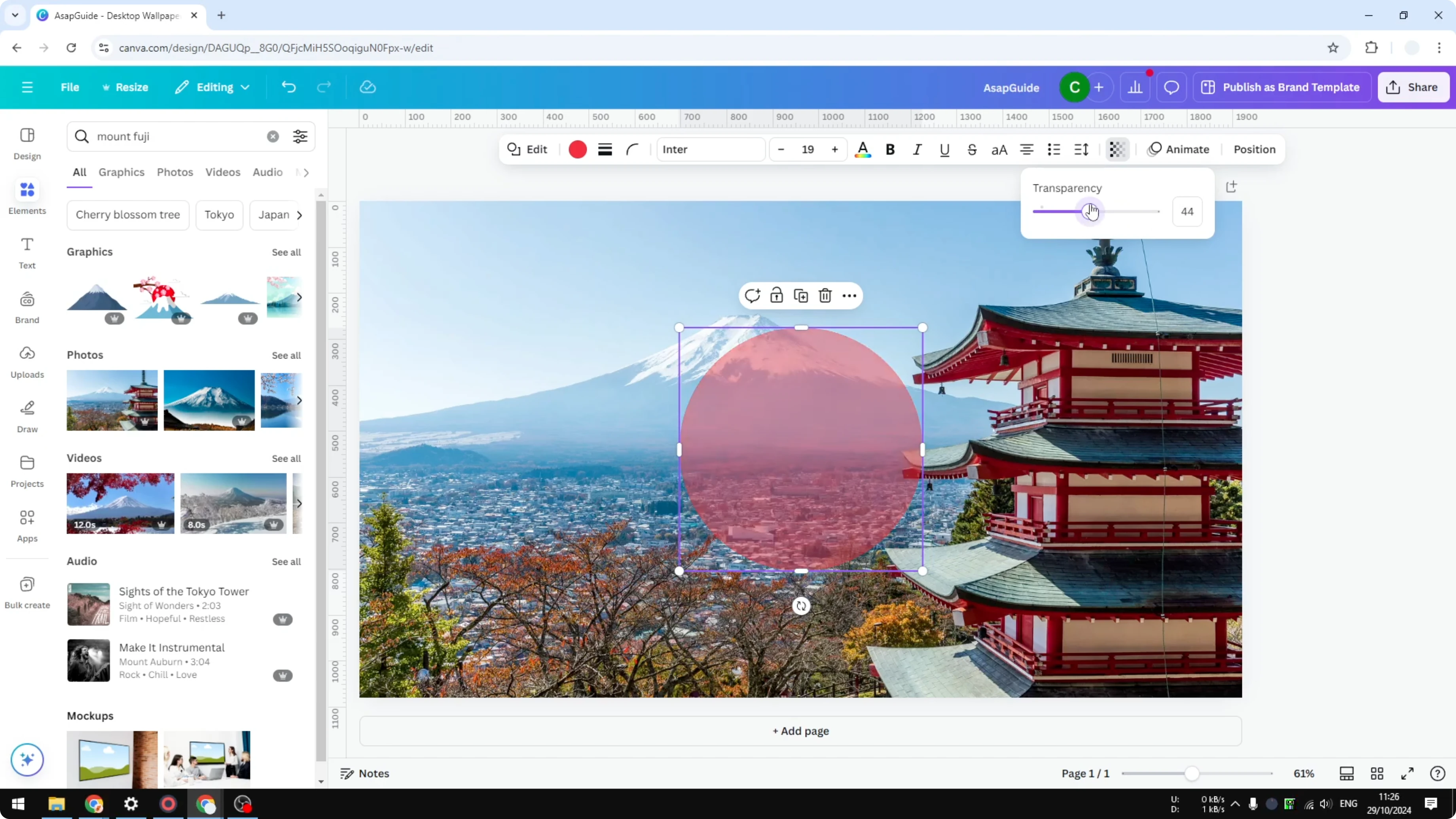 Screenshot from How to Make a Shape Transparent in Canva at 31s