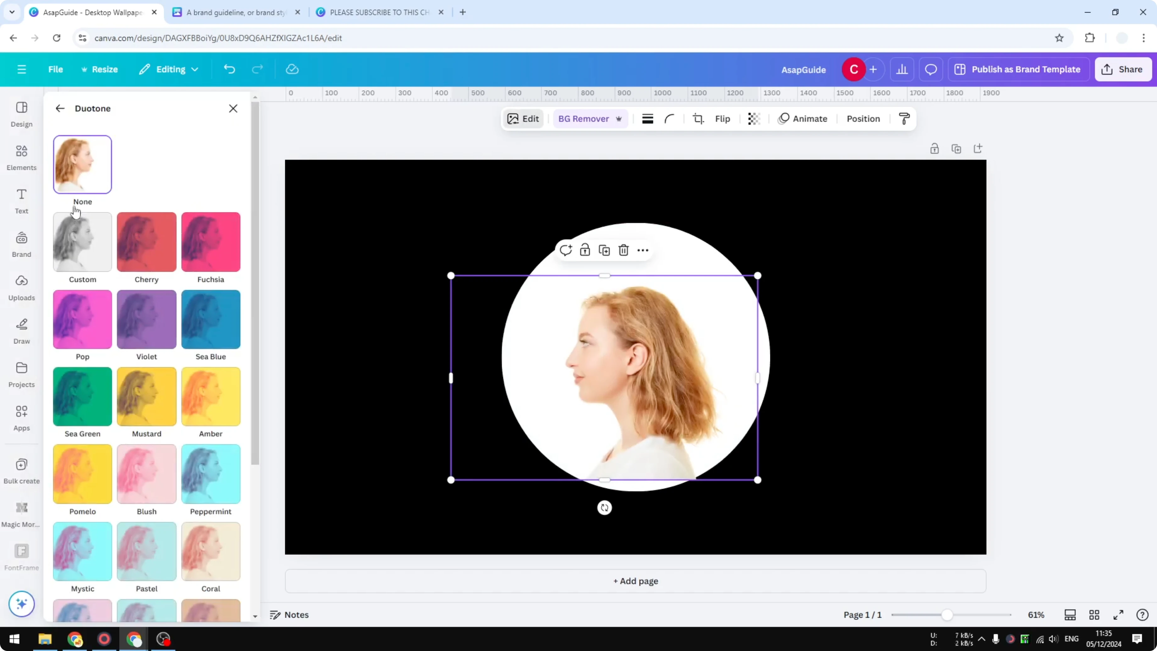 Screenshot from How to Make a Silhouette in Canva at 99s