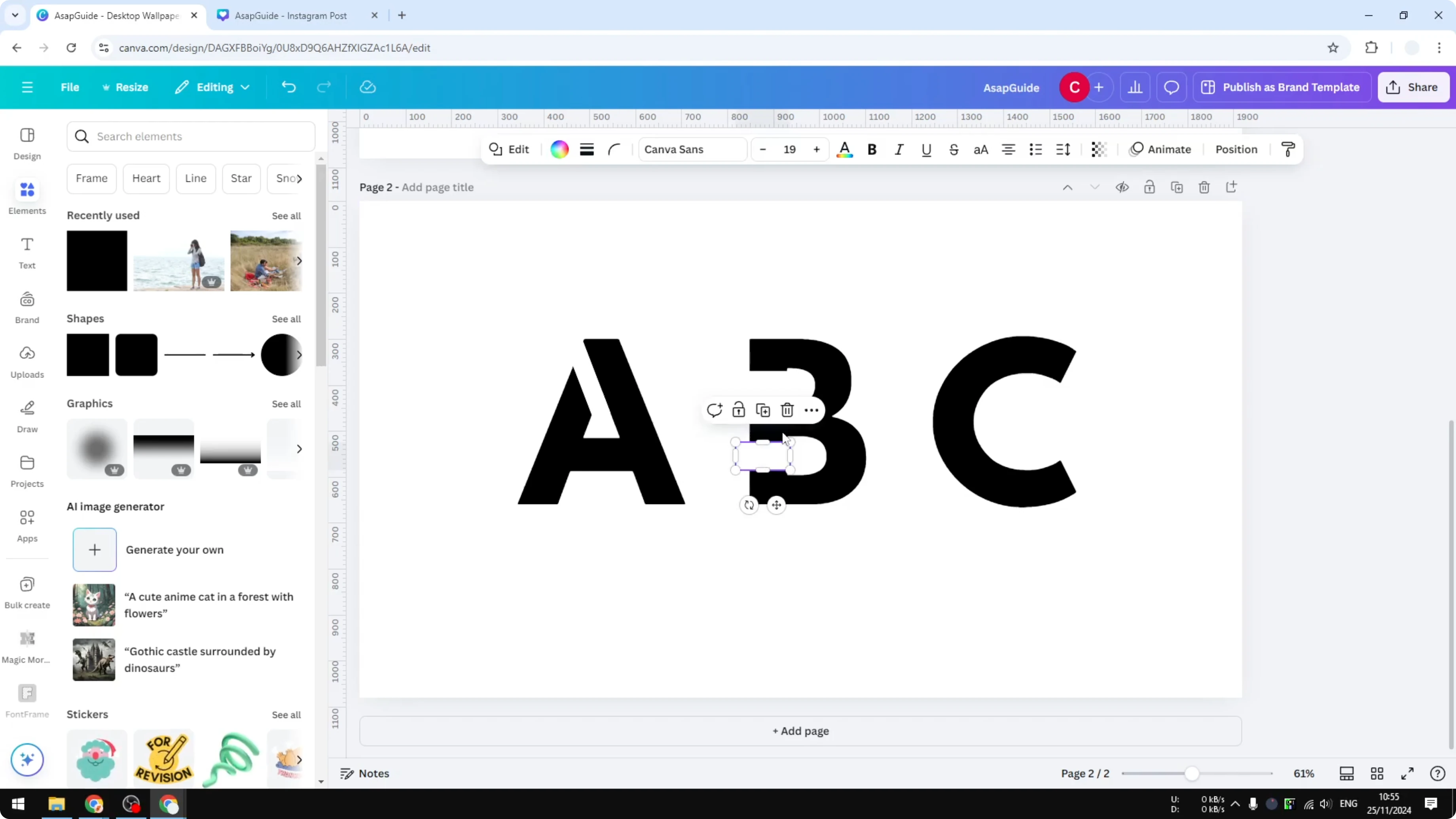 Screenshot from How to Make a Stencil in Canva at 114s