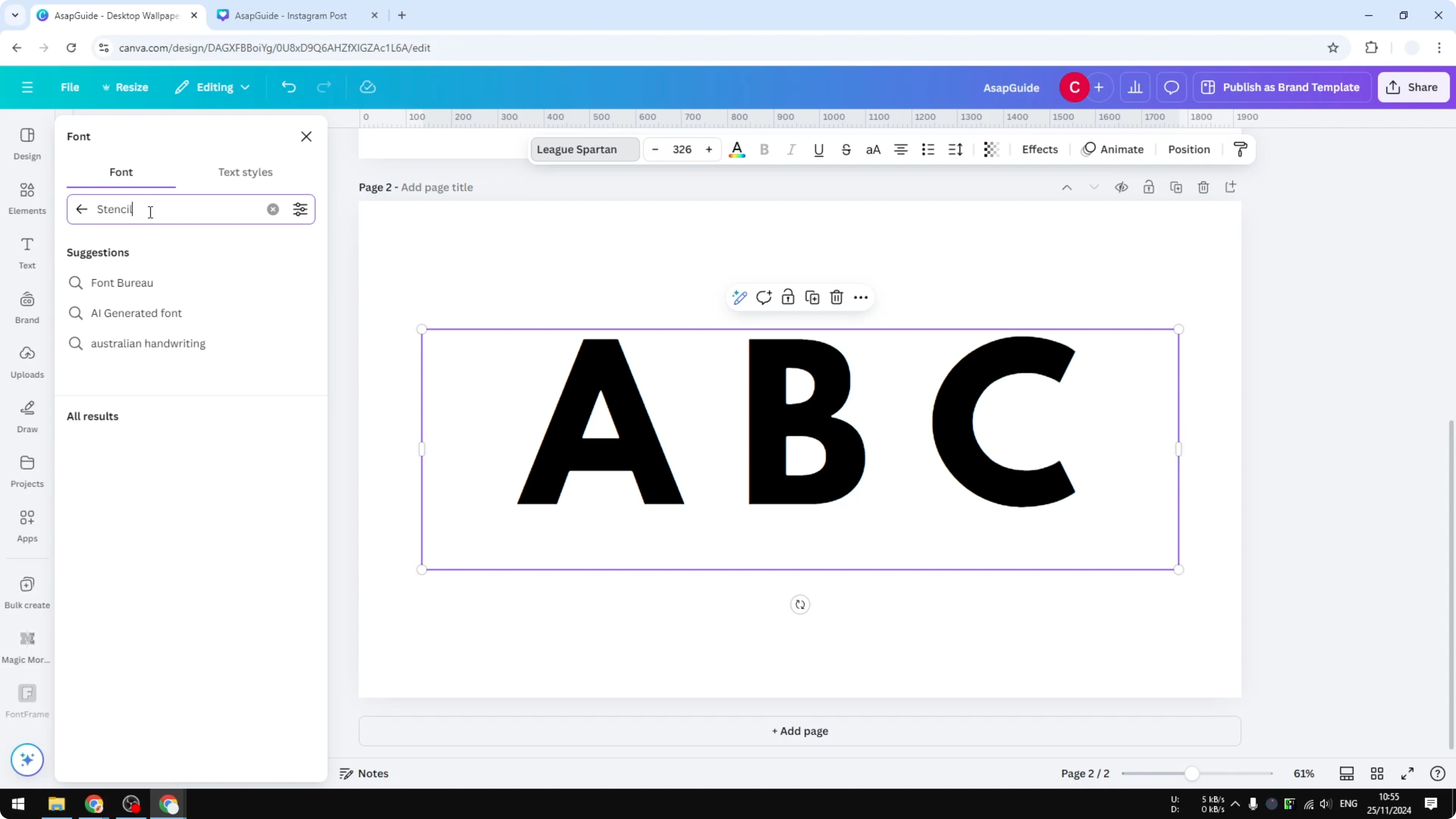 Screenshot from How to Make a Stencil in Canva at 125s