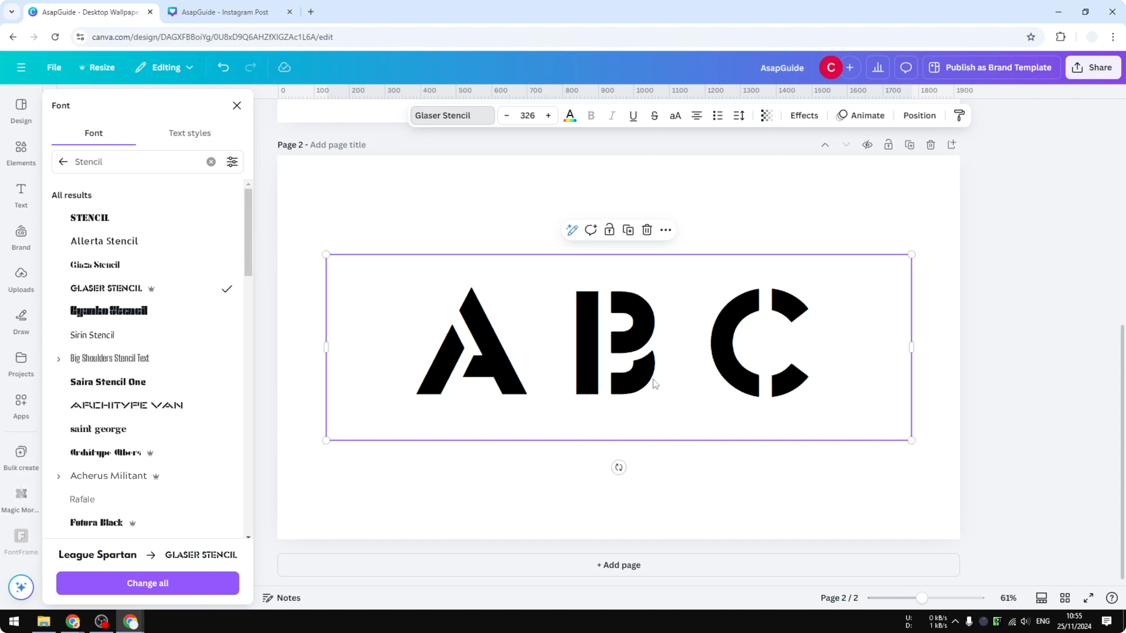 Screenshot from How to Make a Stencil in Canva at 146s