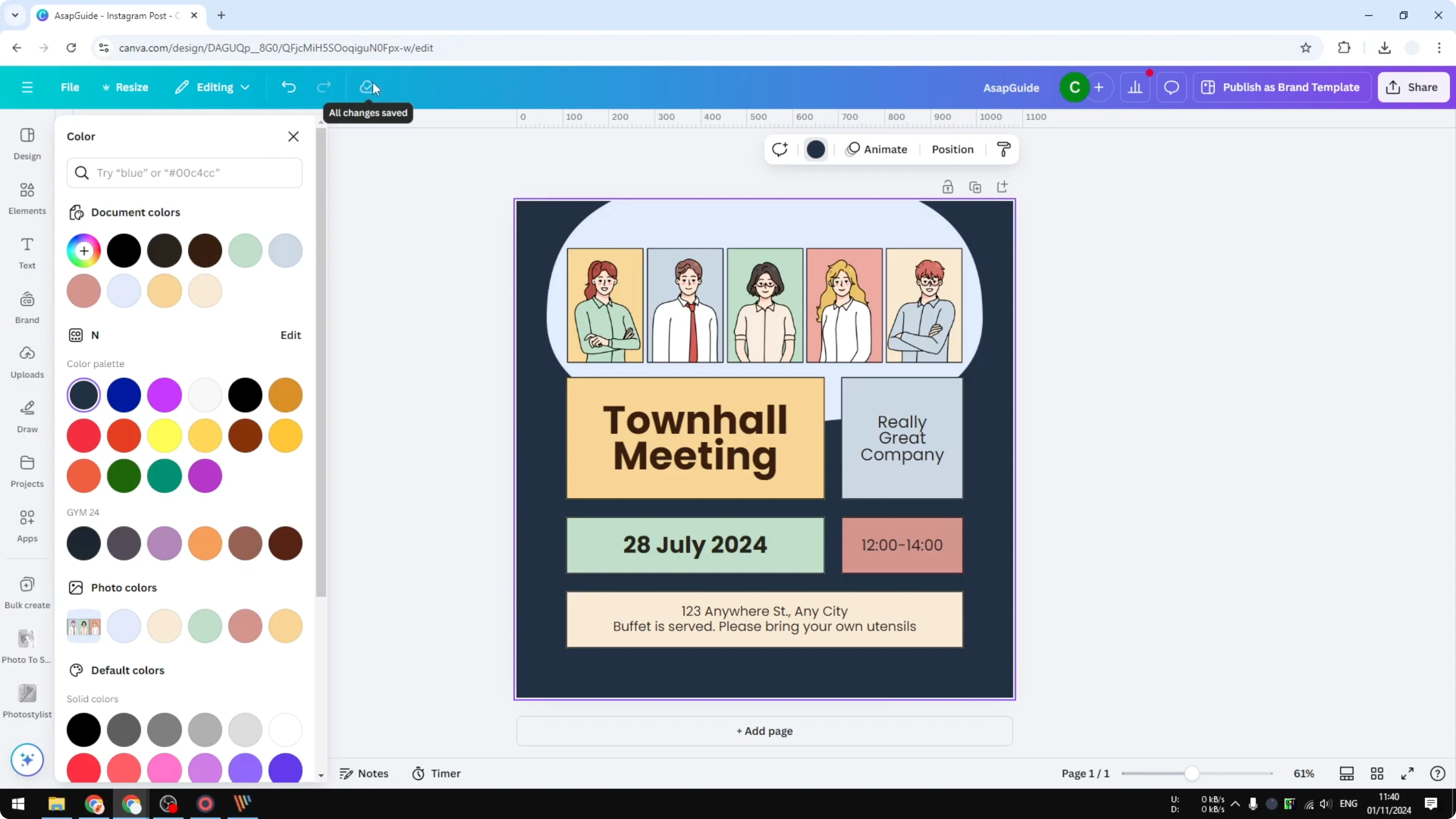 Screenshot from How to Manually Save Edits on Canva at 25s