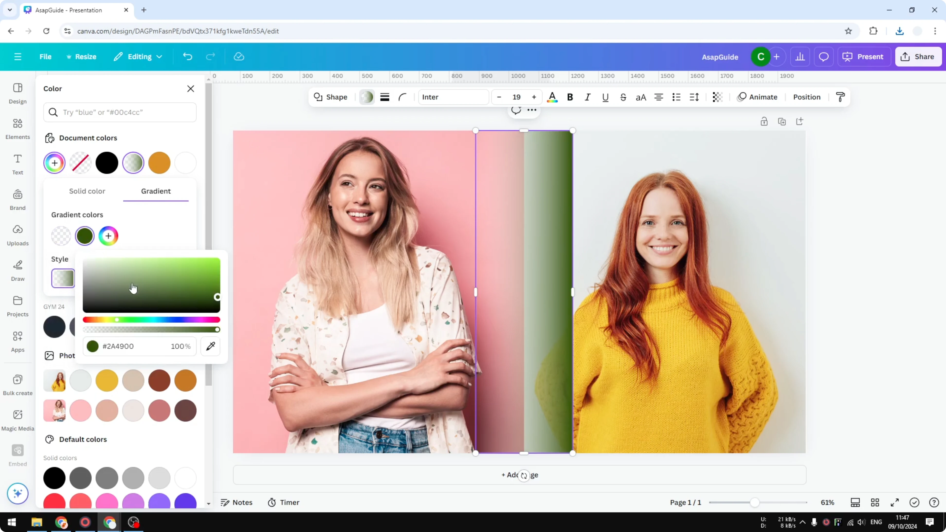 Screenshot from How to Merge Two Images in Canva at 101s