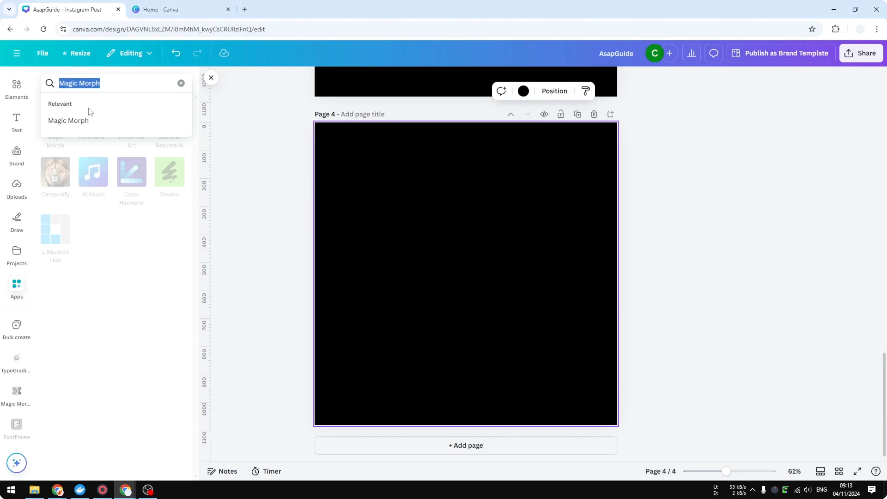 Screenshot from How to Get Metallic Colors in Canva at 229s