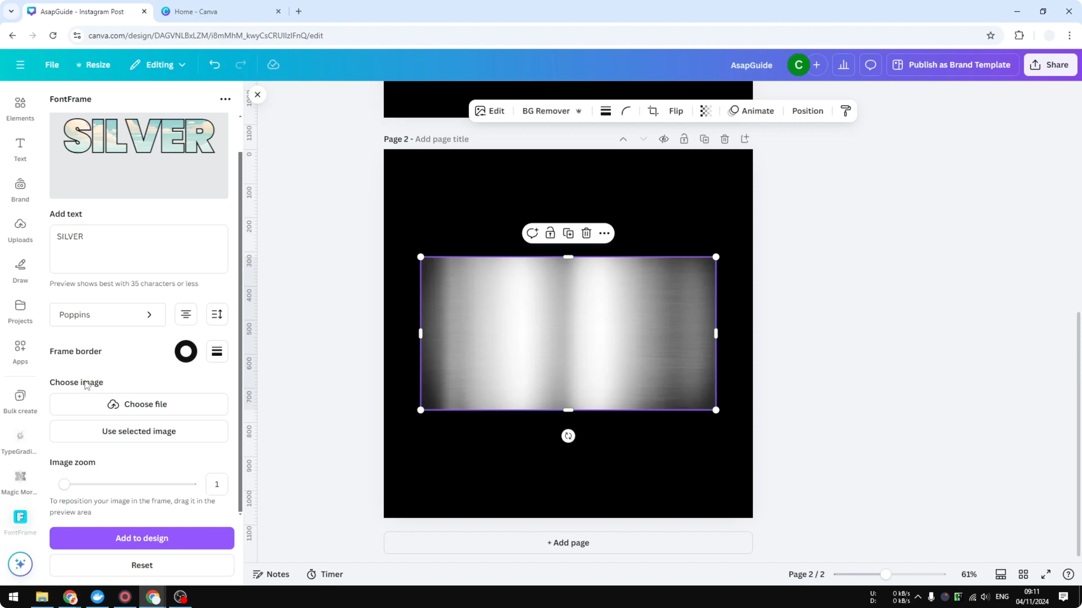 Screenshot from How to Get Metallic Colors in Canva at 88s