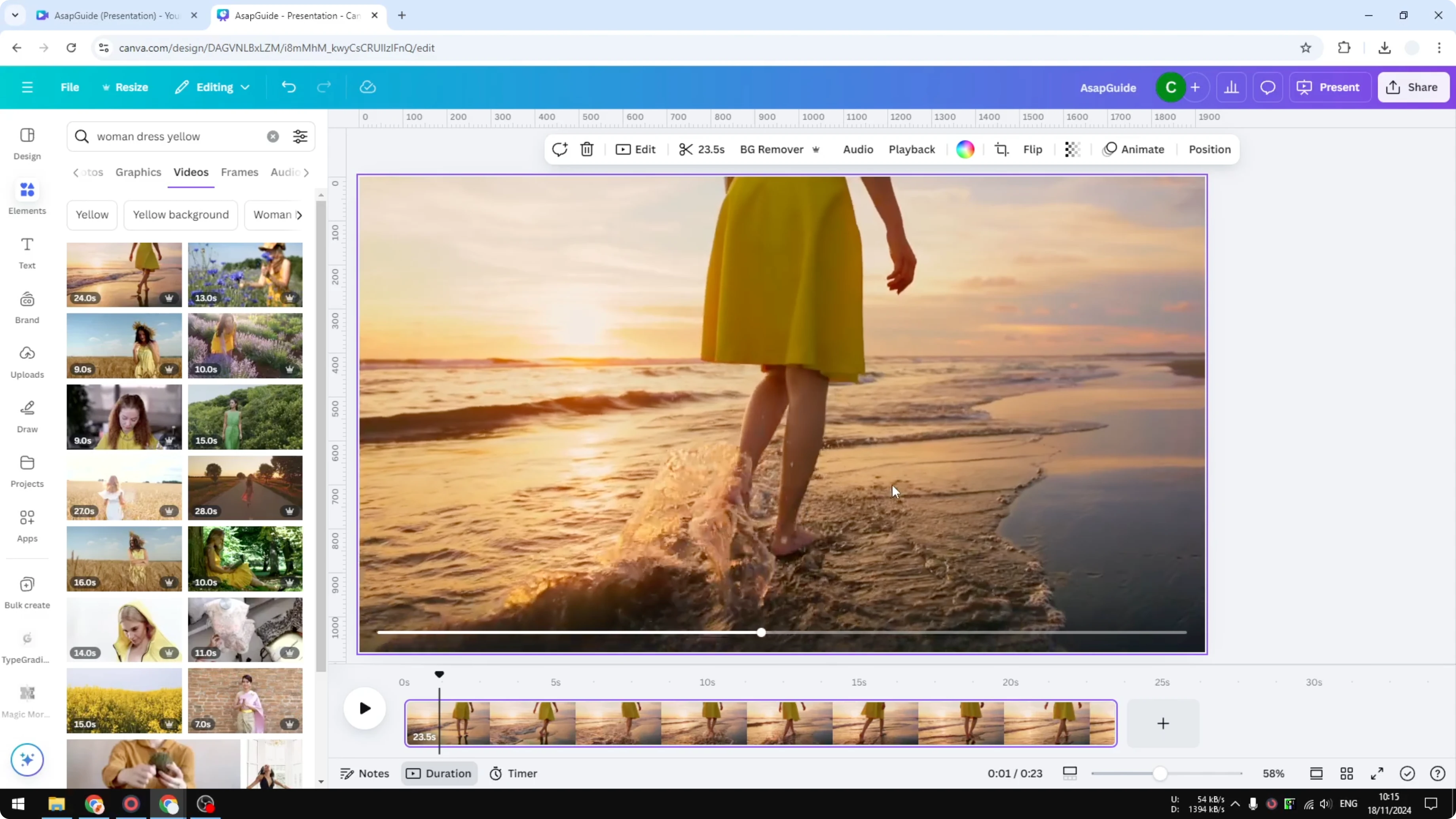 Screenshot from How to Mirror Video in Canva at 22s