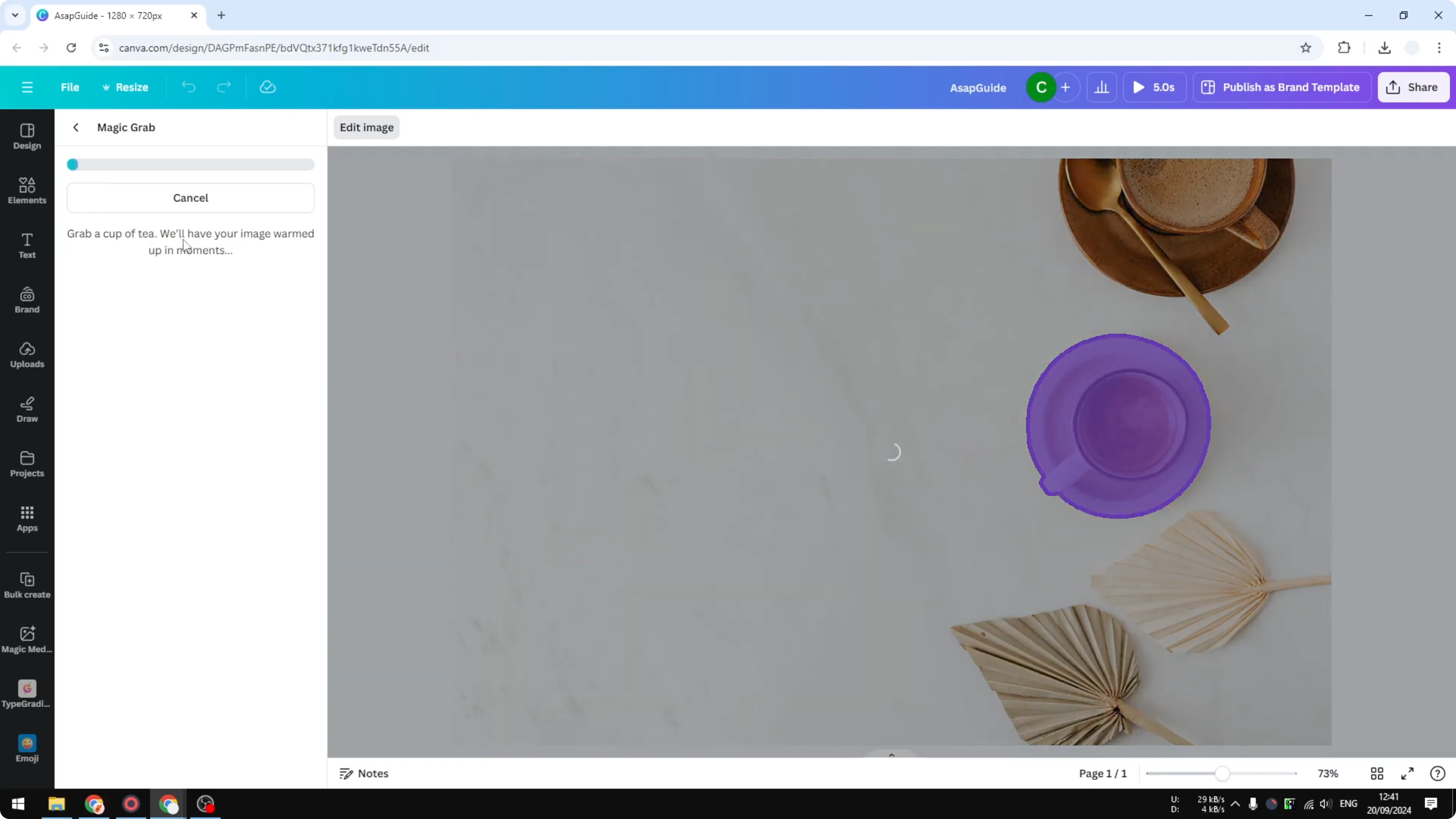 Screenshot from How to Move an Object from an Image in Canva at 88s
