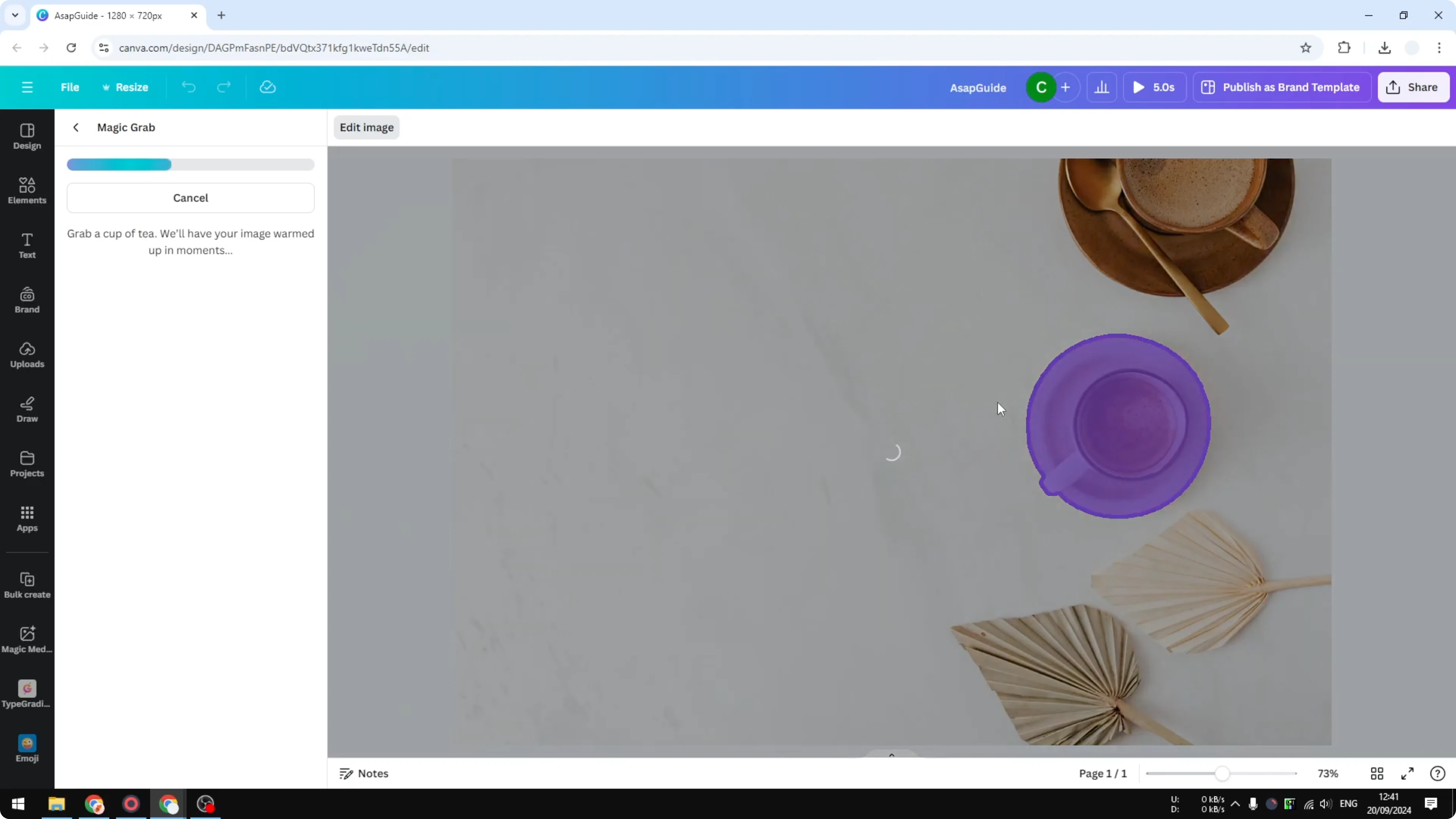 Screenshot from How to Move an Object from an Image in Canva at 95s