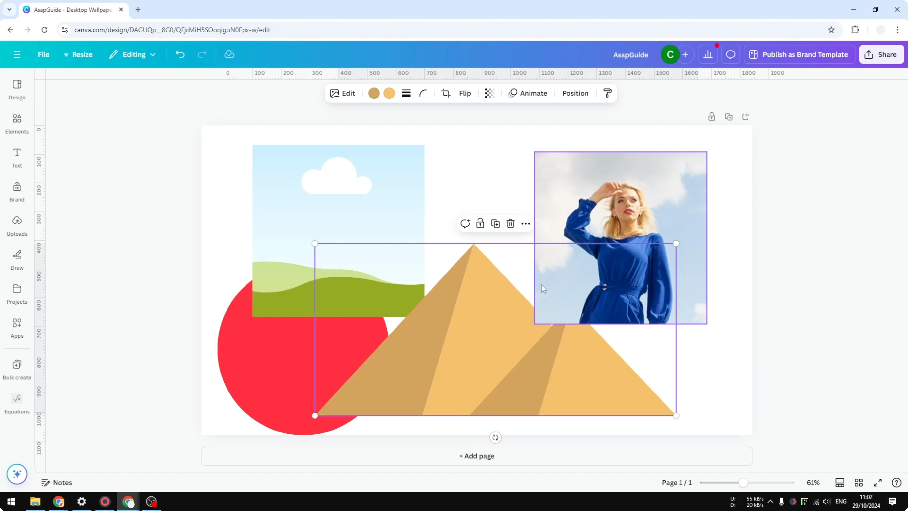 Screenshot from How to Make Multiple Elements the Same Size in Canva at 175s