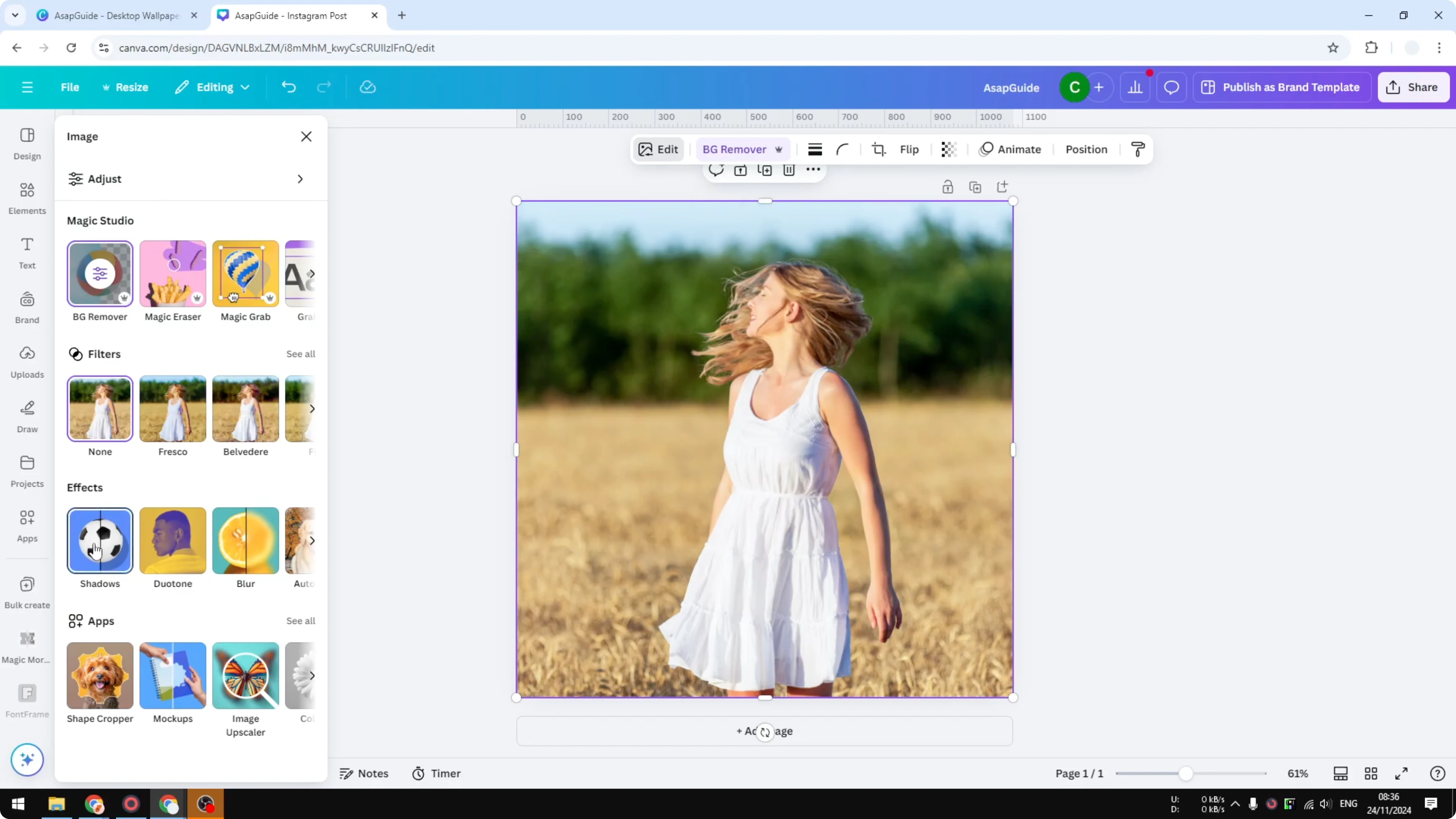 Screenshot from How to Outline an Image in Canva at 120s