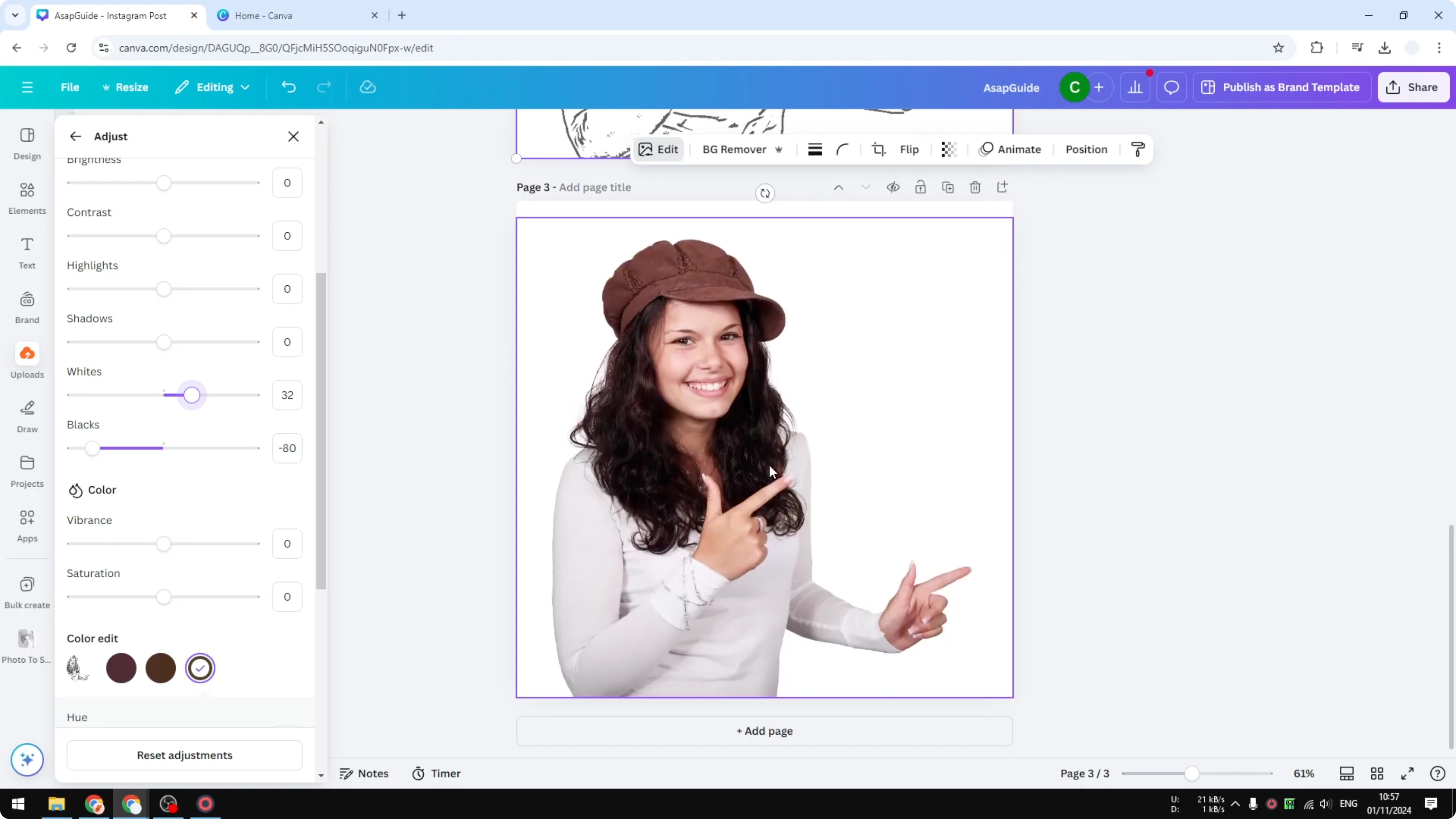 Screenshot from How to Create a Pencil Sketch Effect in Canva at 184s