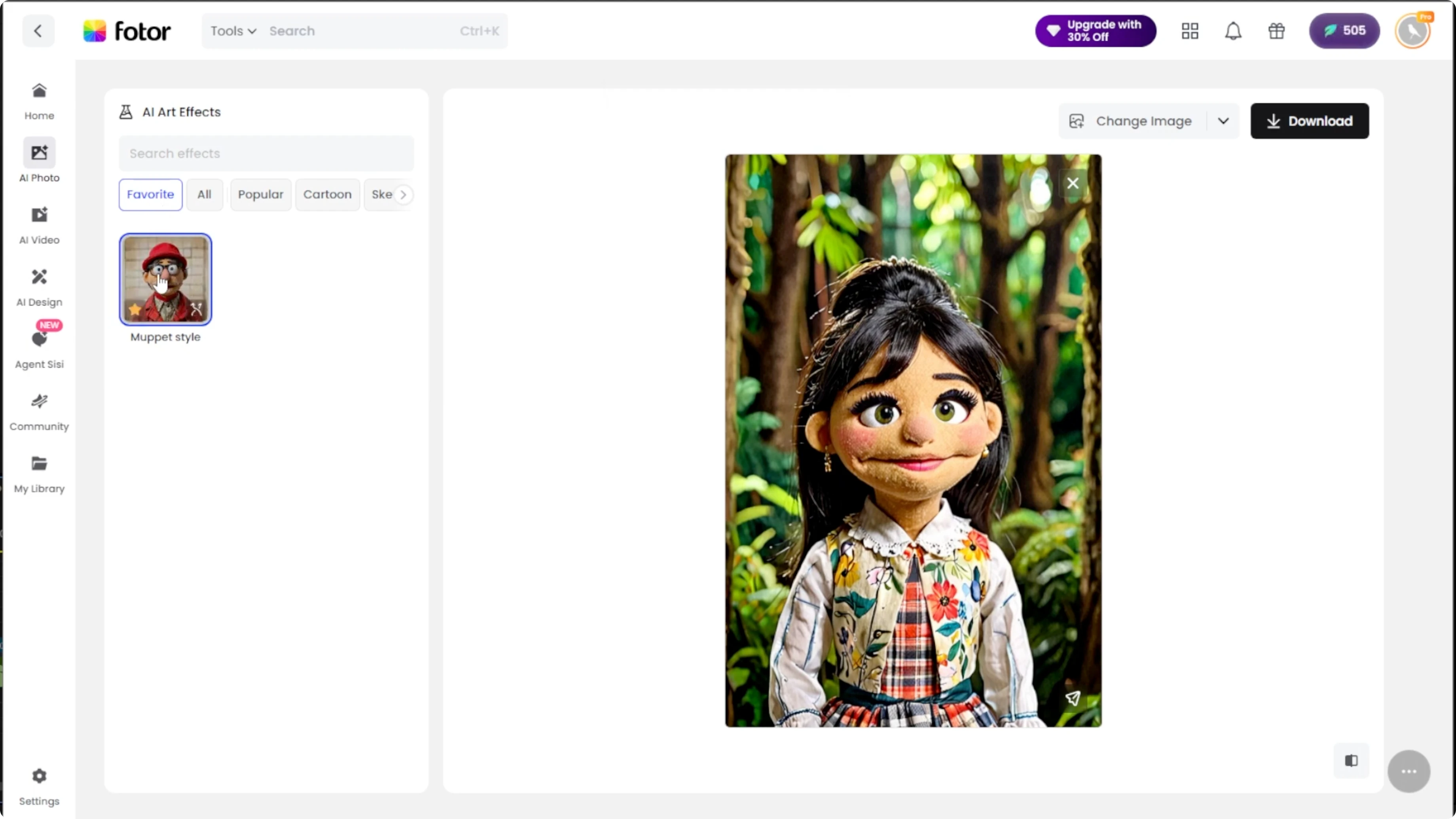 Screenshot from How to Transform Your Photos into Playful Muppet-Style Portraits with AI? at 122s